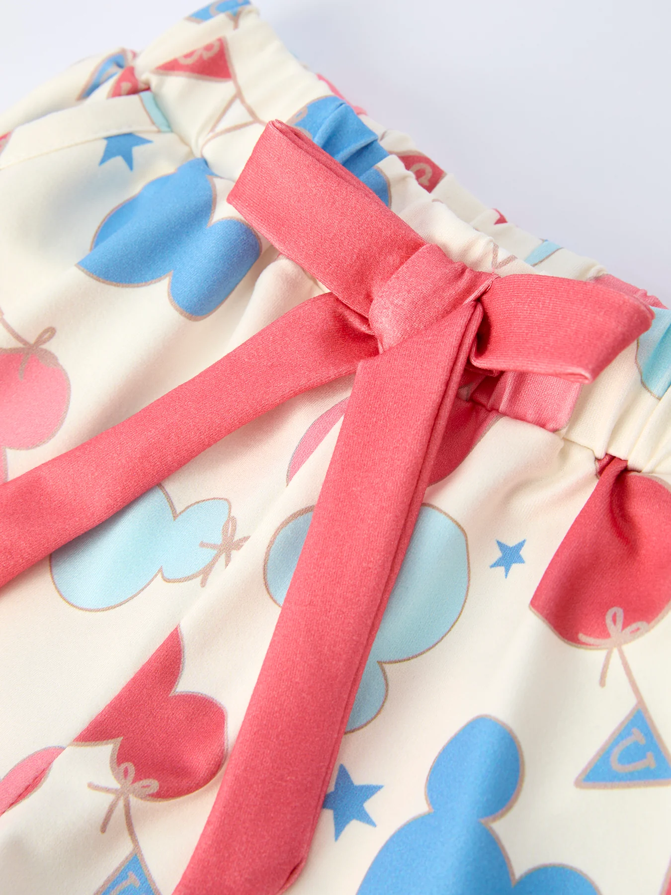 4th Of July Red Blue Print Girls Pajamas Set - Image 5