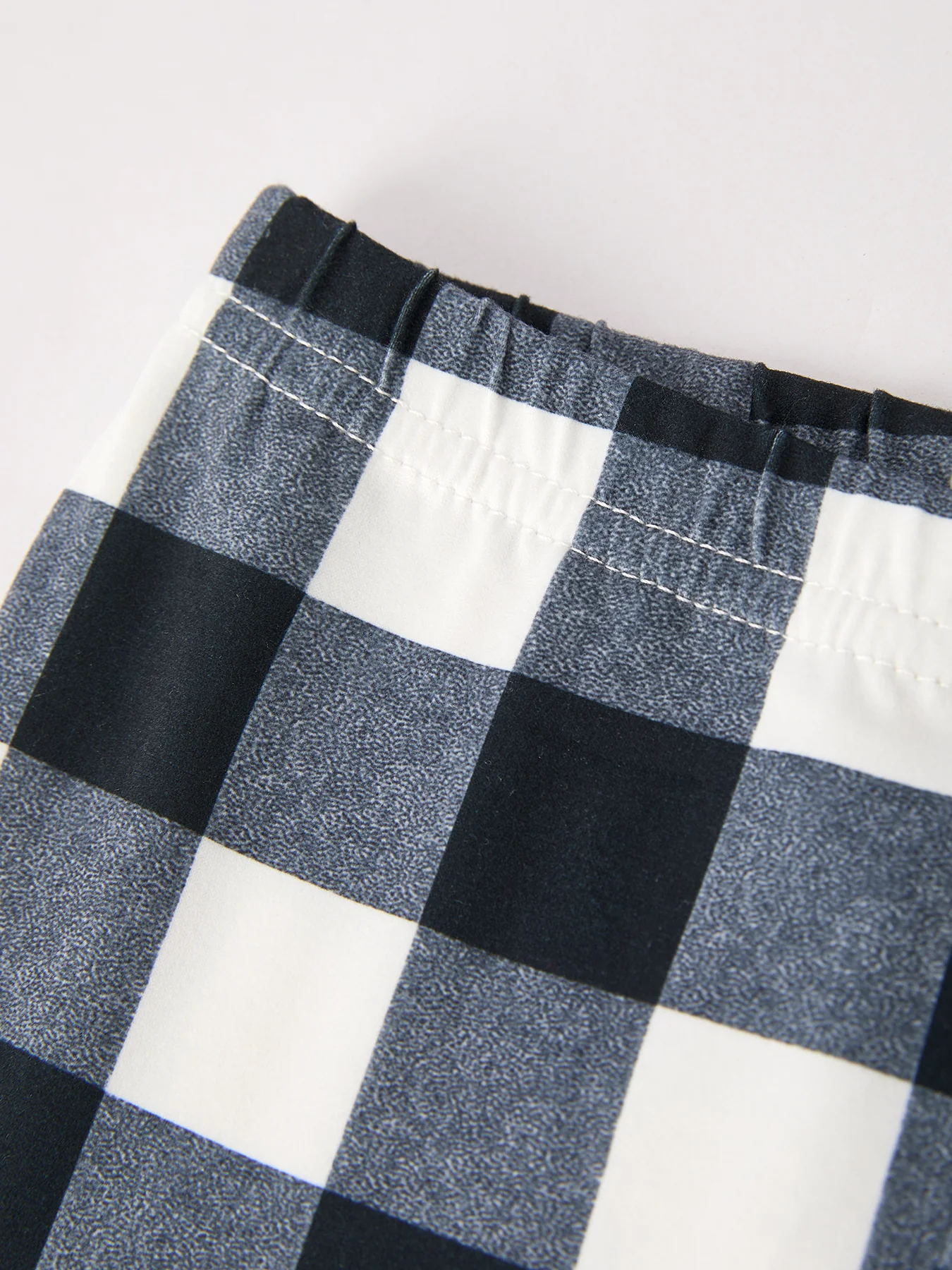 Black And White Checked Girls' Bell-Bottom Pants - Image 3