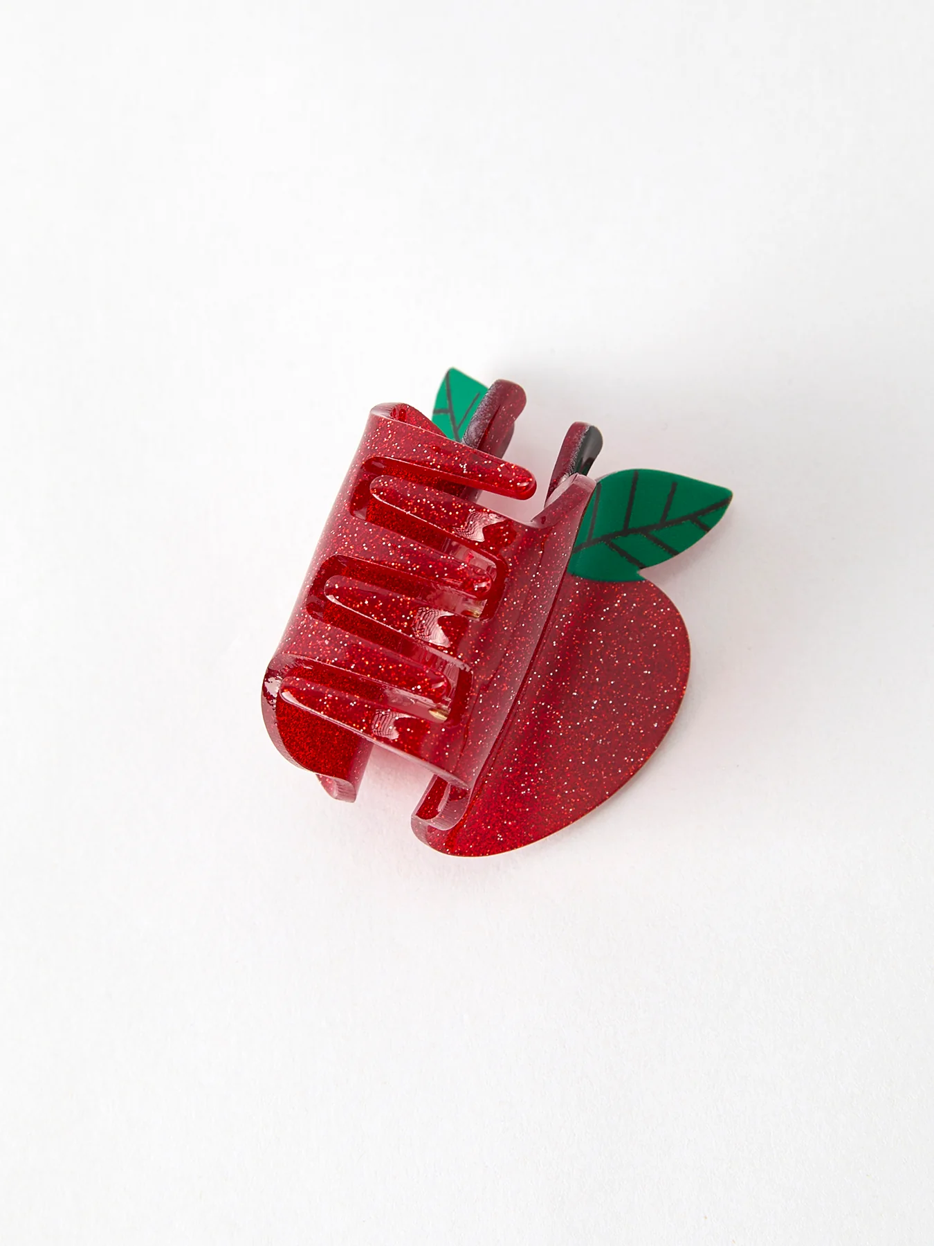 Back To School 1.3 Inch Apple Red Girls Grab Clip - Image 3