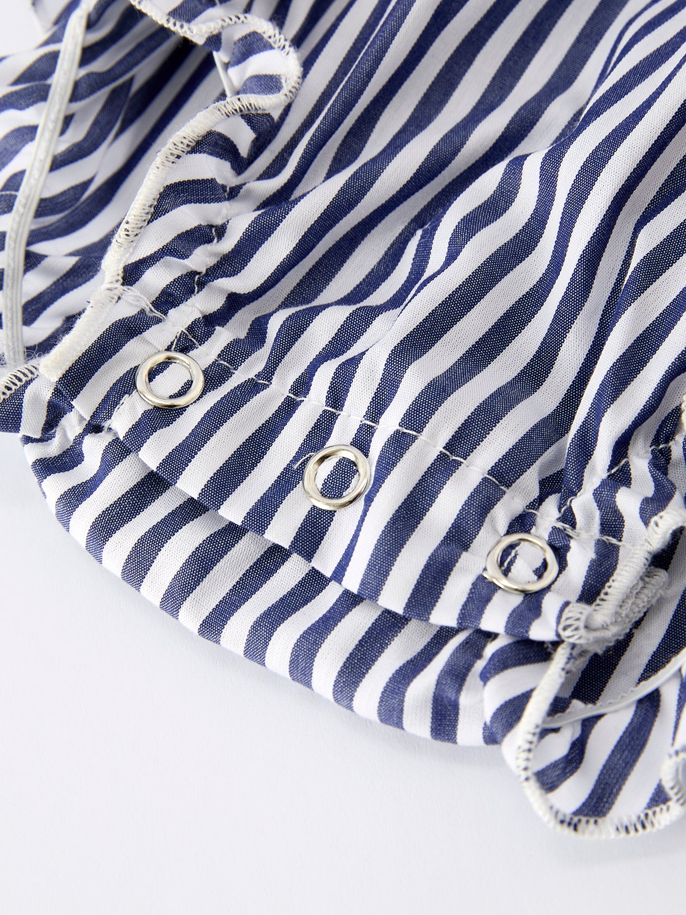 Girls Baseball Team Outfit – Striped Ruffle Sleeve Romper with Ball Design - Image 5