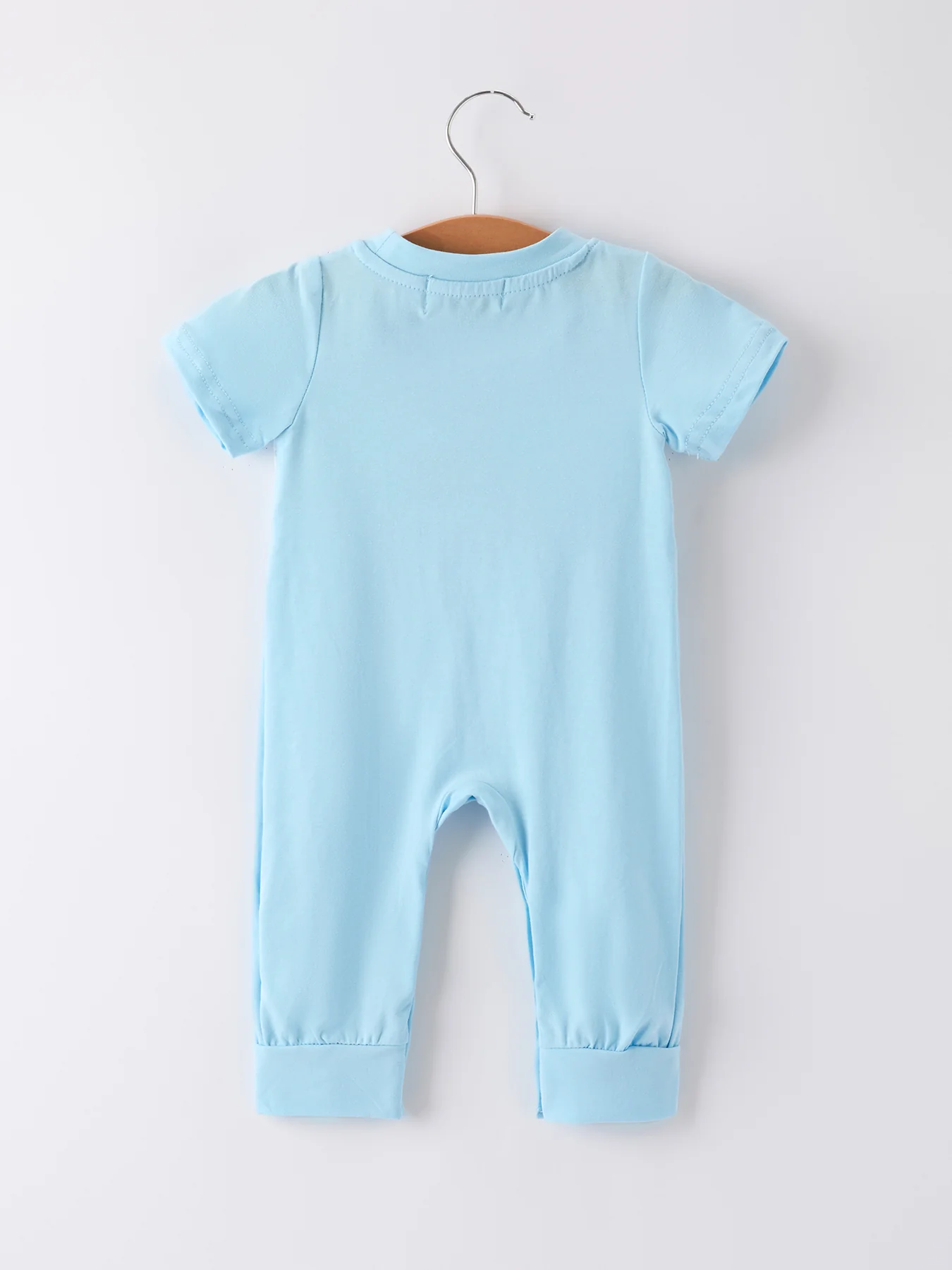Blue Smocked Church Christ Bishop Christening Baby Boys' Romper - Image 8