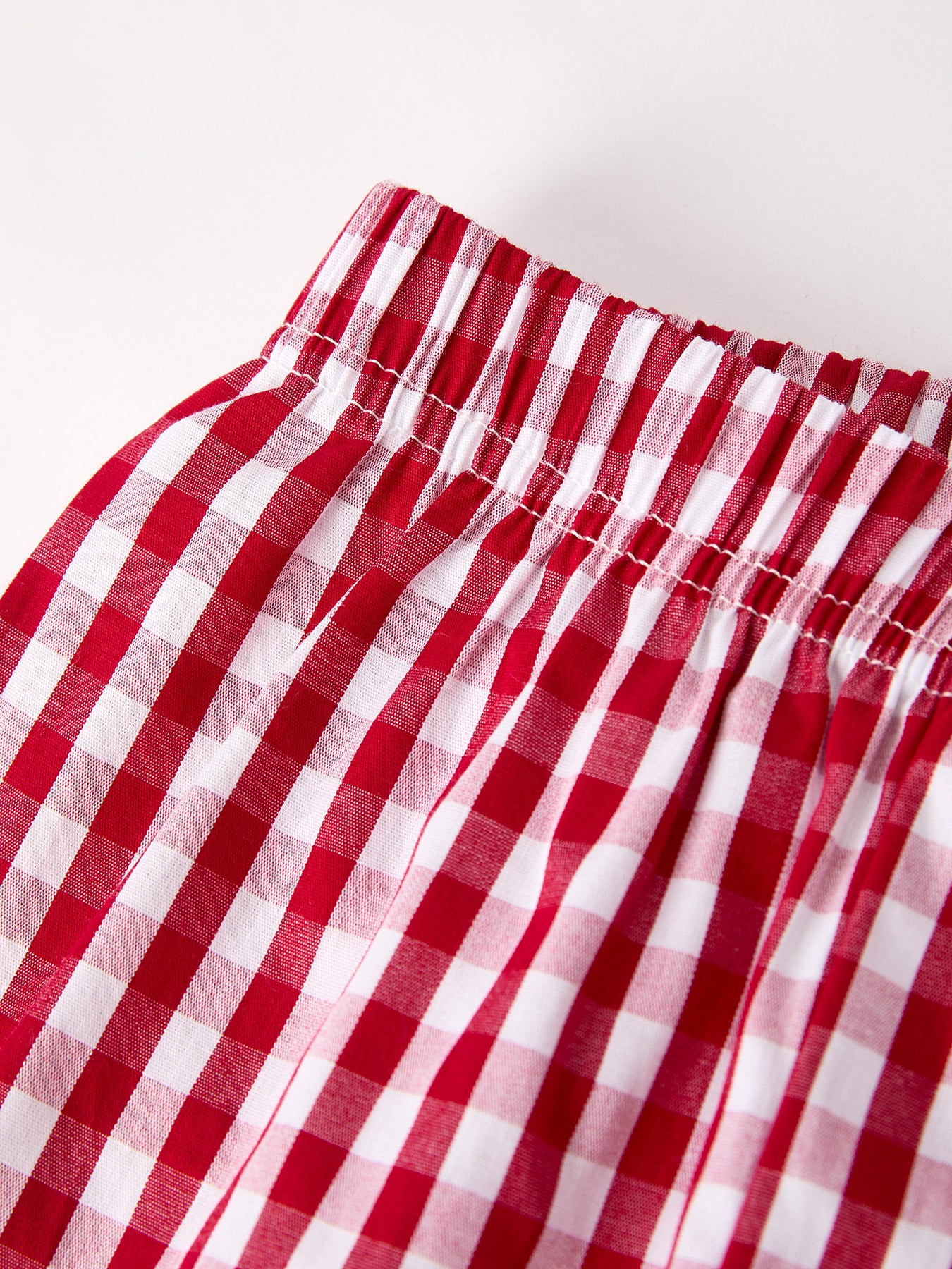 Red Plaid Smocked Church Christ Bishop Christening Boys'Set - Image 5
