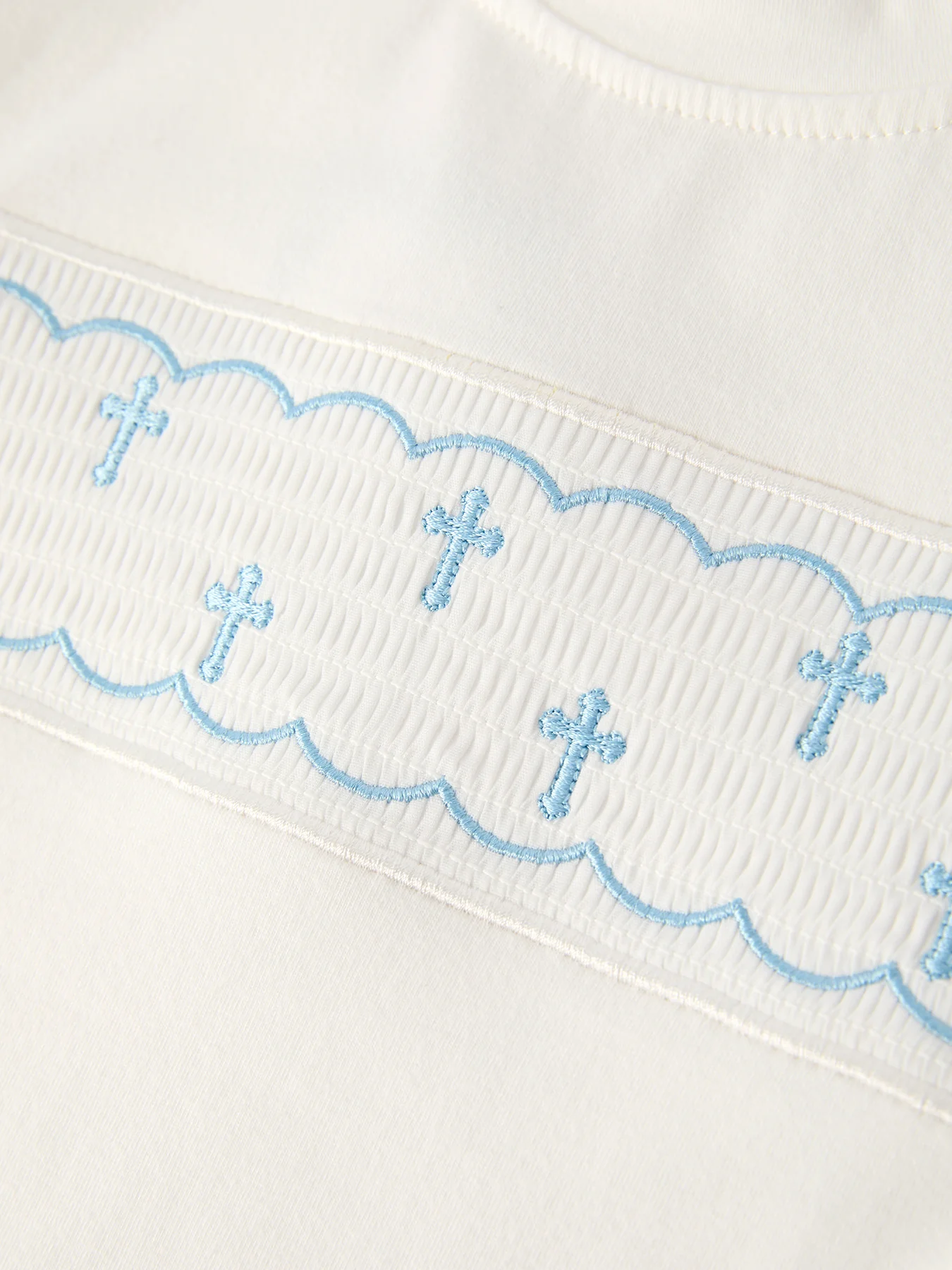 Blue Smocked Church Christ Bishop Christening Toddler Boys'Set - Image 5