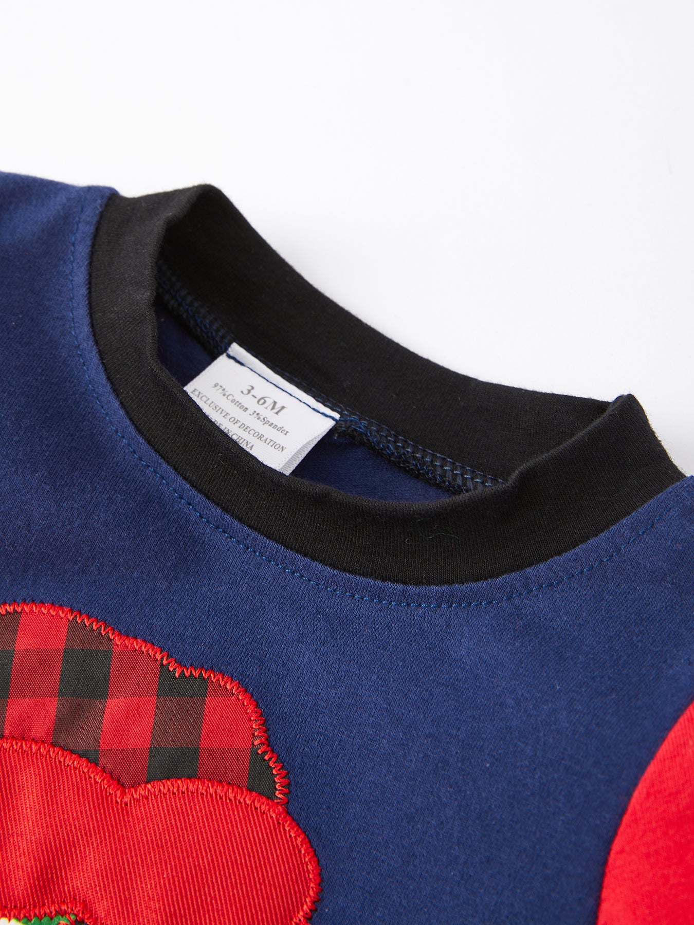 Boys Cow Applique Embroidered Romper - Image 3