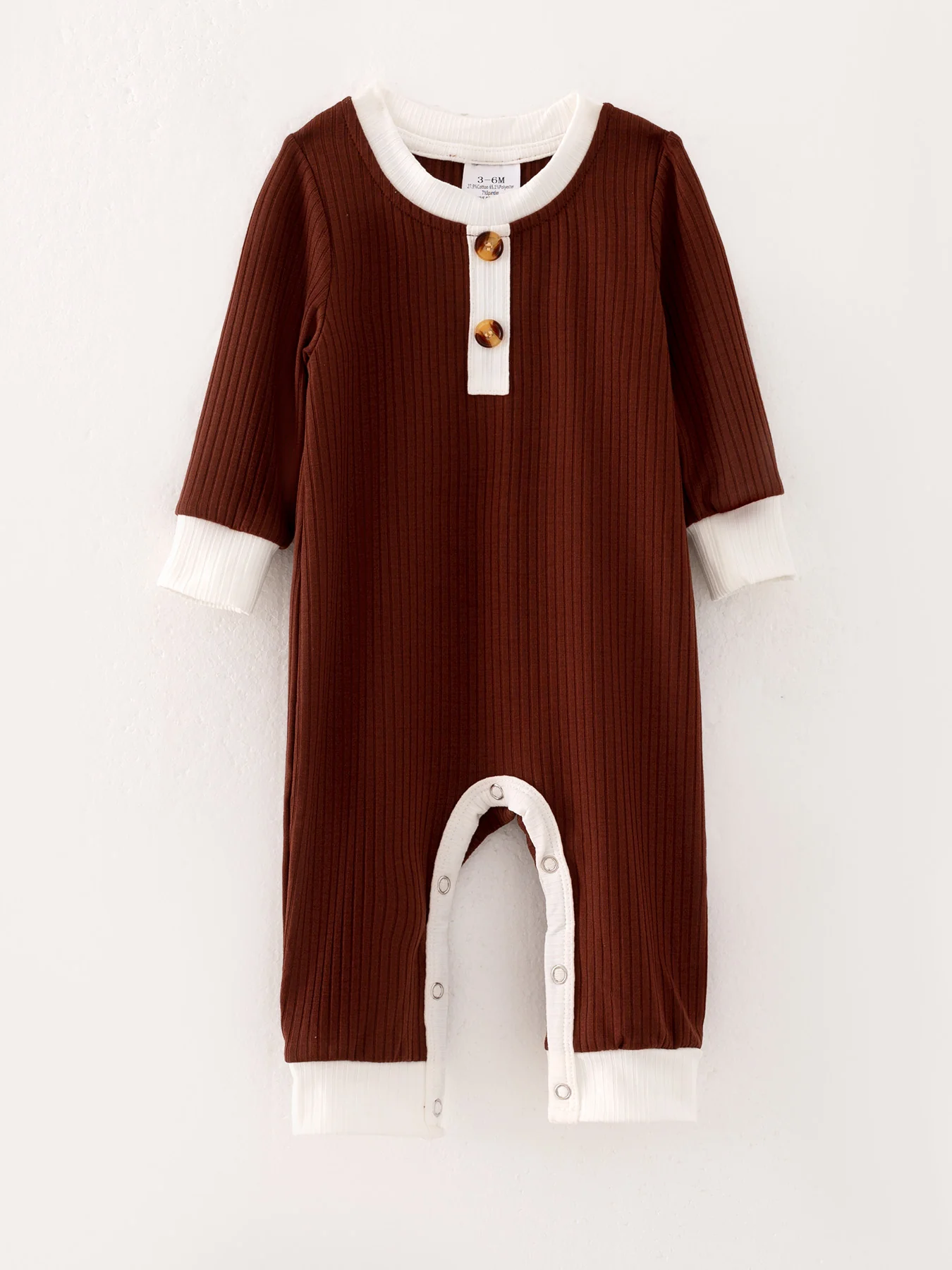 Boys Of 4 Pcs In One Package Solid Color Romper - Image 3