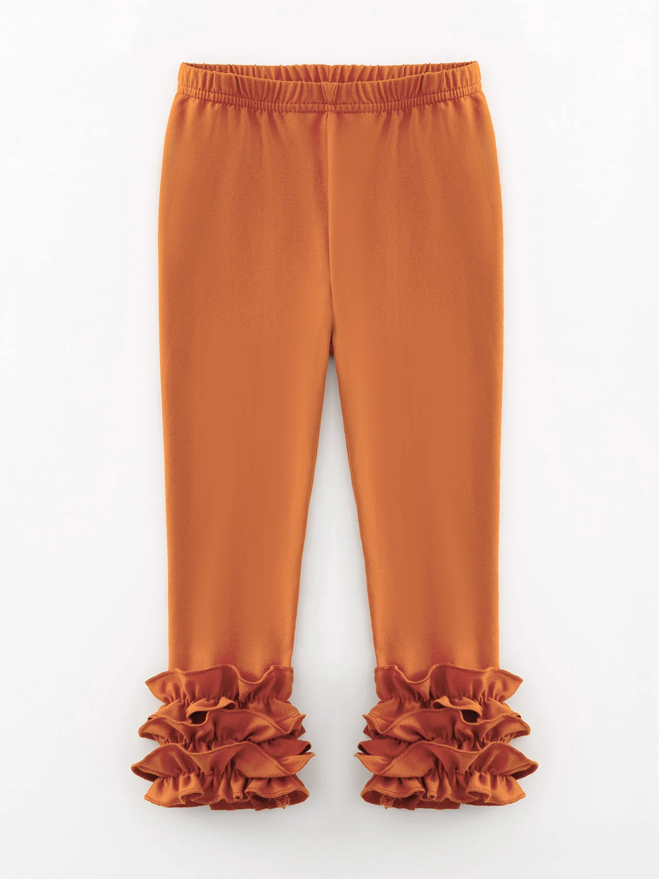 Brown Milk Silk Ruffled Legging