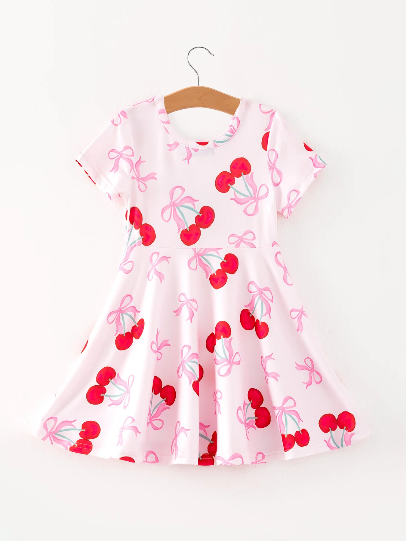 Cherry Pattern Vibrant Girls Dress - Image 6