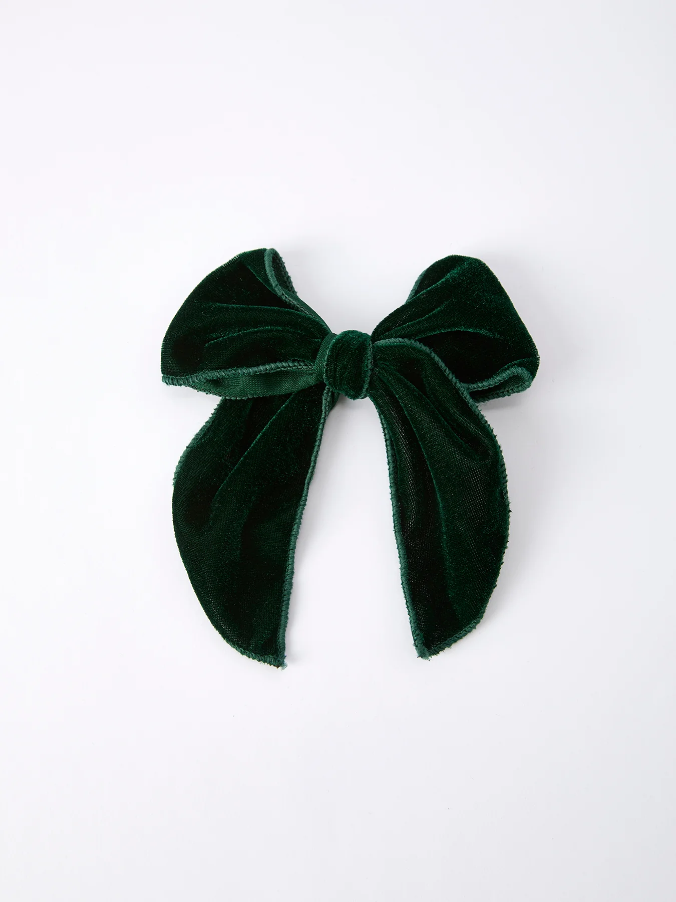 Christmas Velvet Green Bow Hair Clip - Image 3