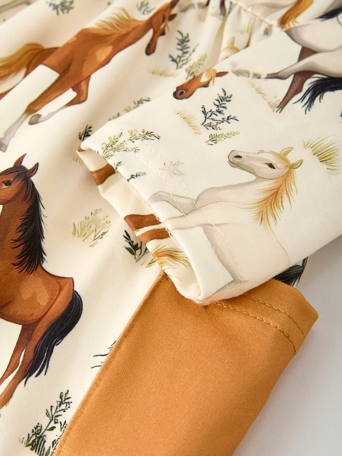 Western Horse Print Long Sleeve Dress - Image 10