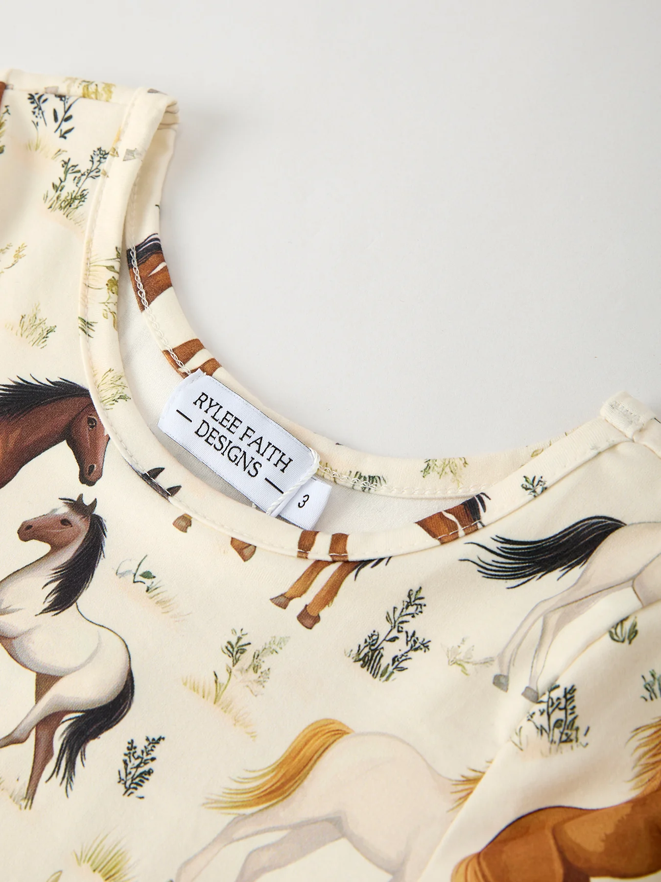 Western Horse Print Long Sleeve Dress - Image 9