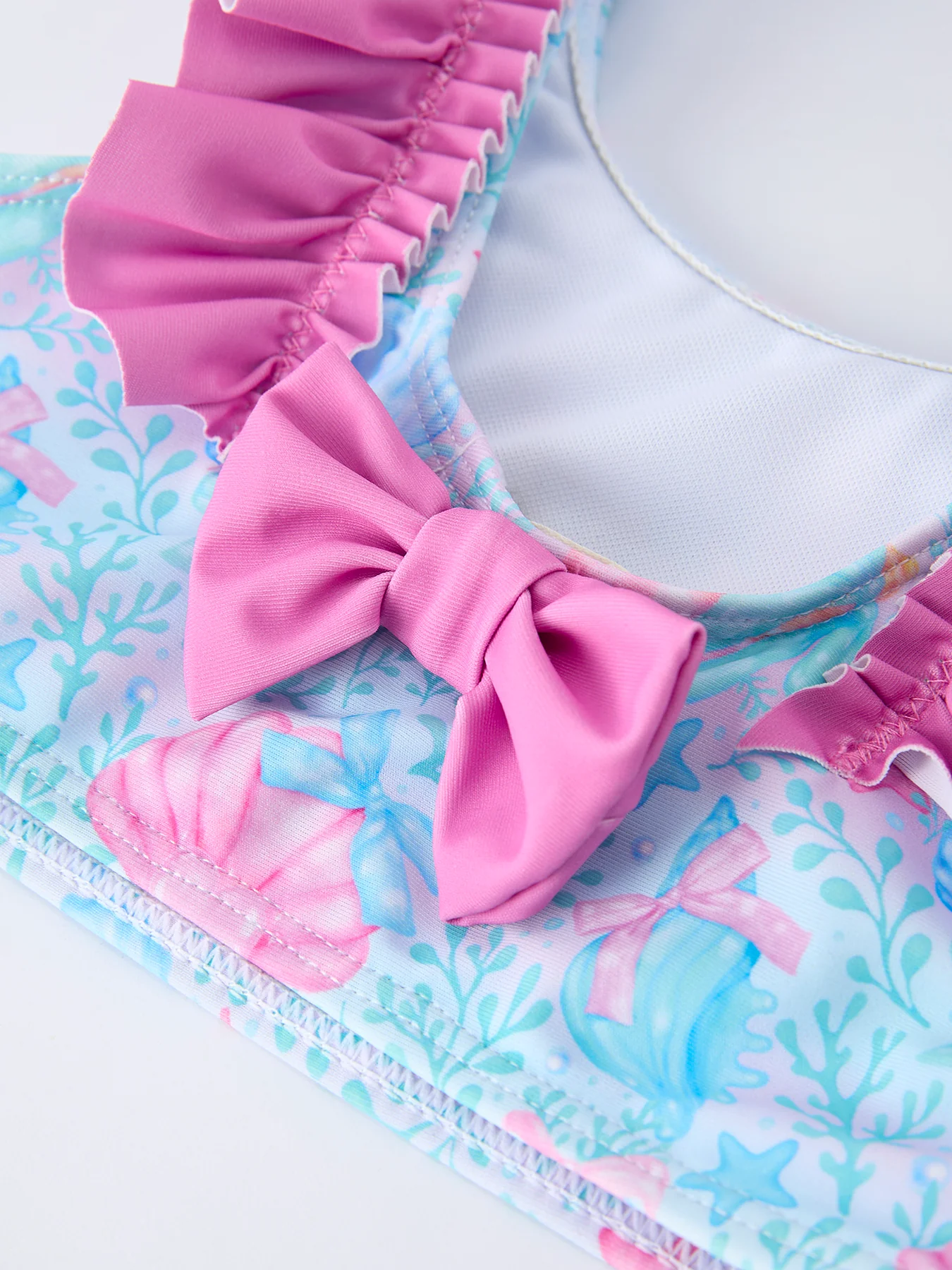 Summer Ocean Print Girls Two Piece Swimsuit - Image 4