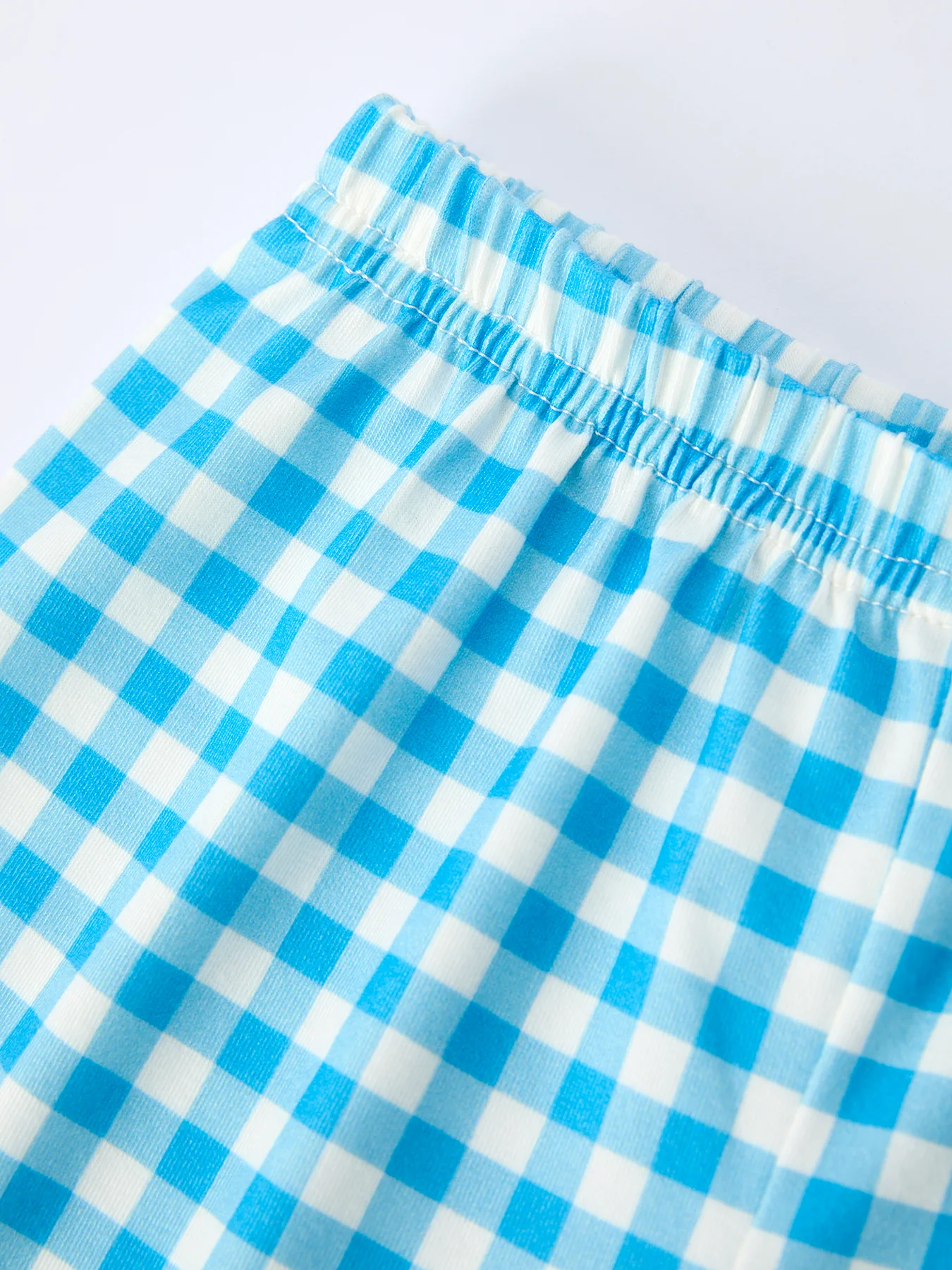 Fish Embroidery Smocking Plaid Boys'Set - Image 3