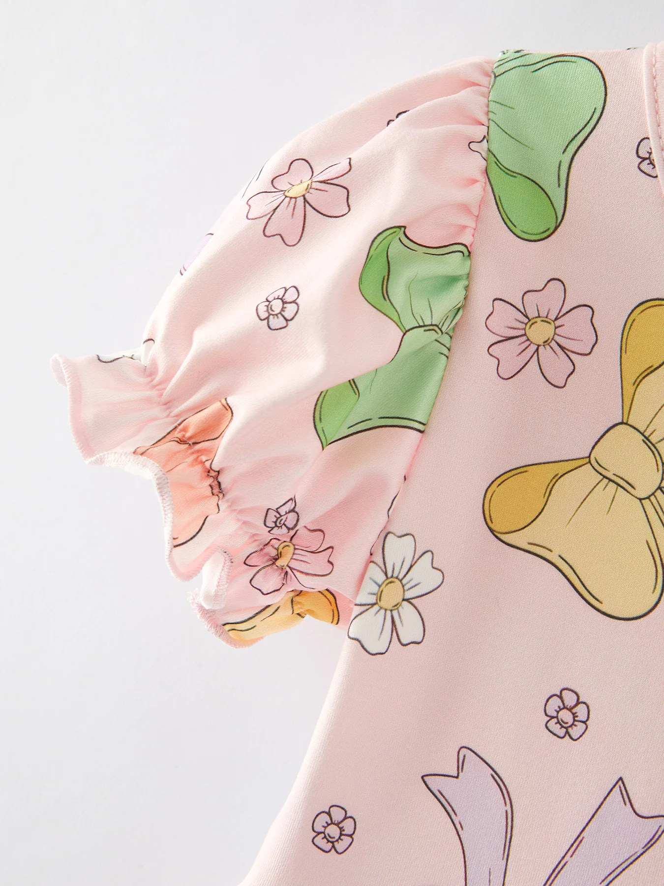 Colorful Bow Print Ruffles Girls Dress - Image 7