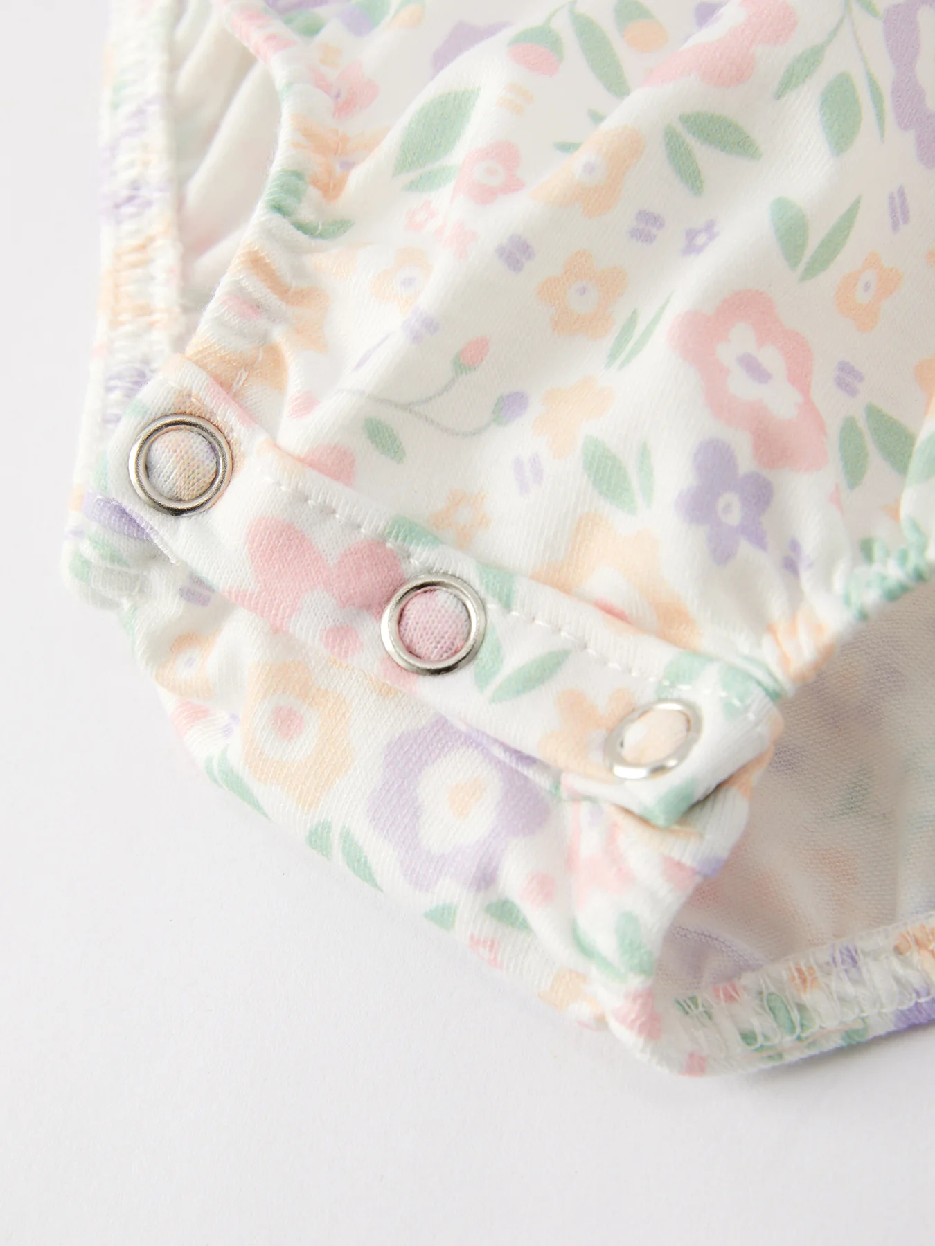 Spring Summer Cross Smocking Embroidery Colorful Romper - Image 9