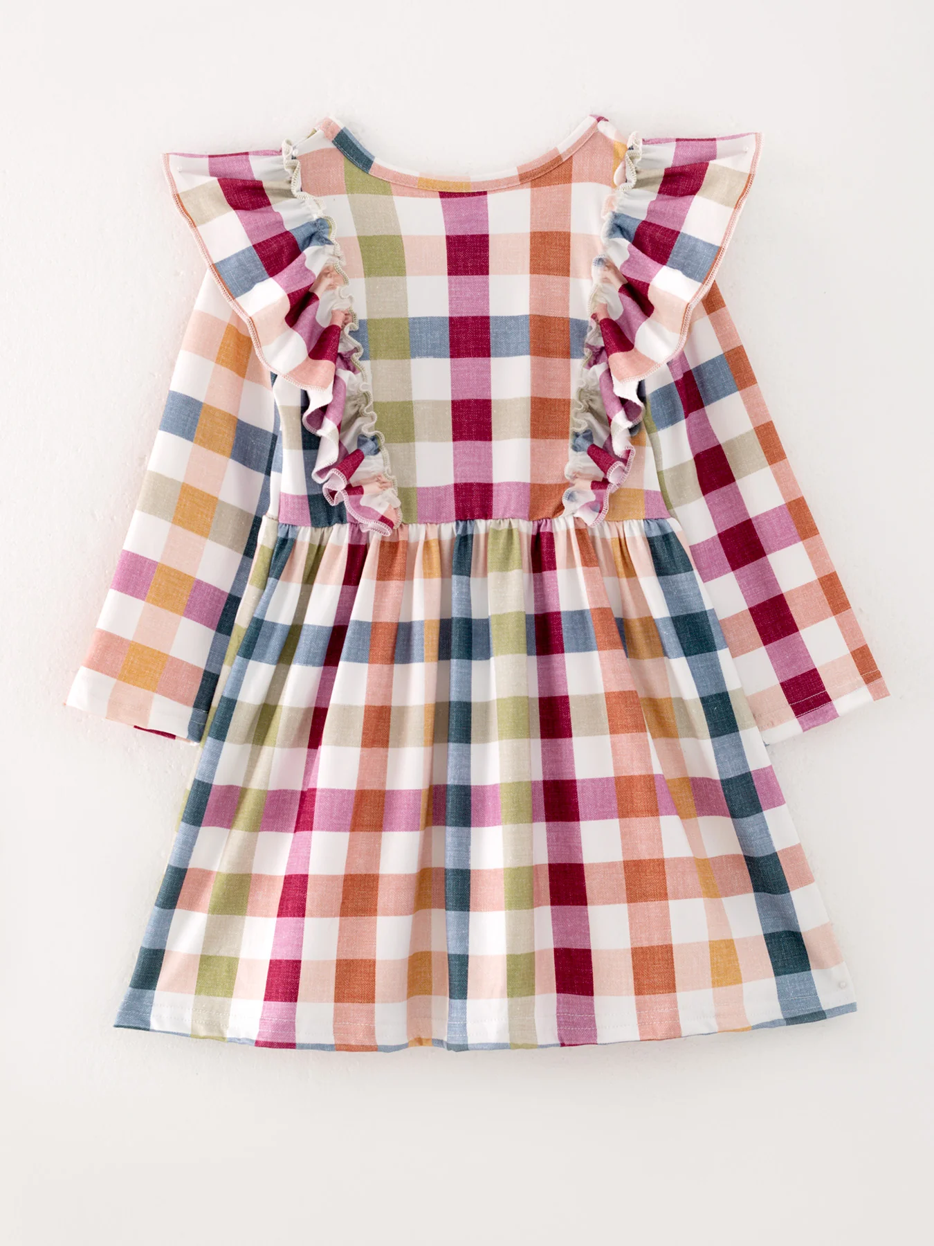 Fall Autumn Baby Girls Plaid Dress - Image 6