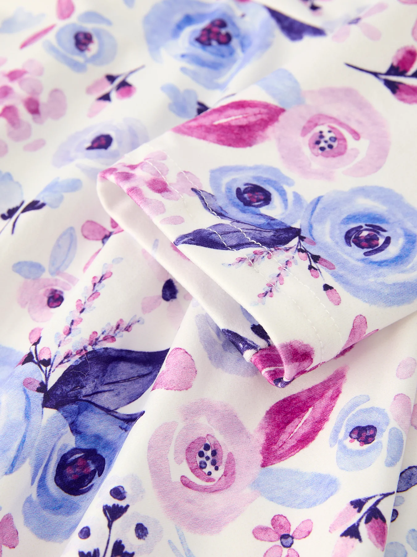 Spring and Autumn Purple Floral Baby Girl Dress with Long Sleeves - Image 4