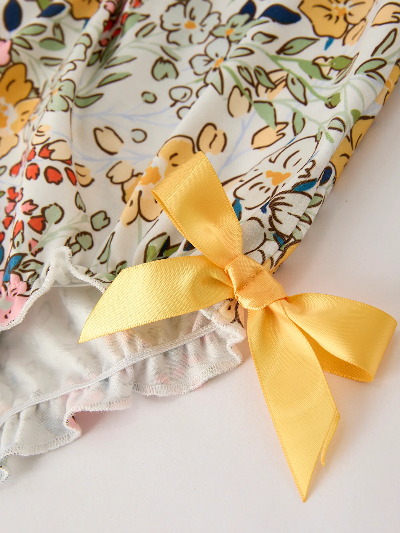Fall Embroidery Smocking Bow Floral Leaf Baby Girls Romper - Image 11