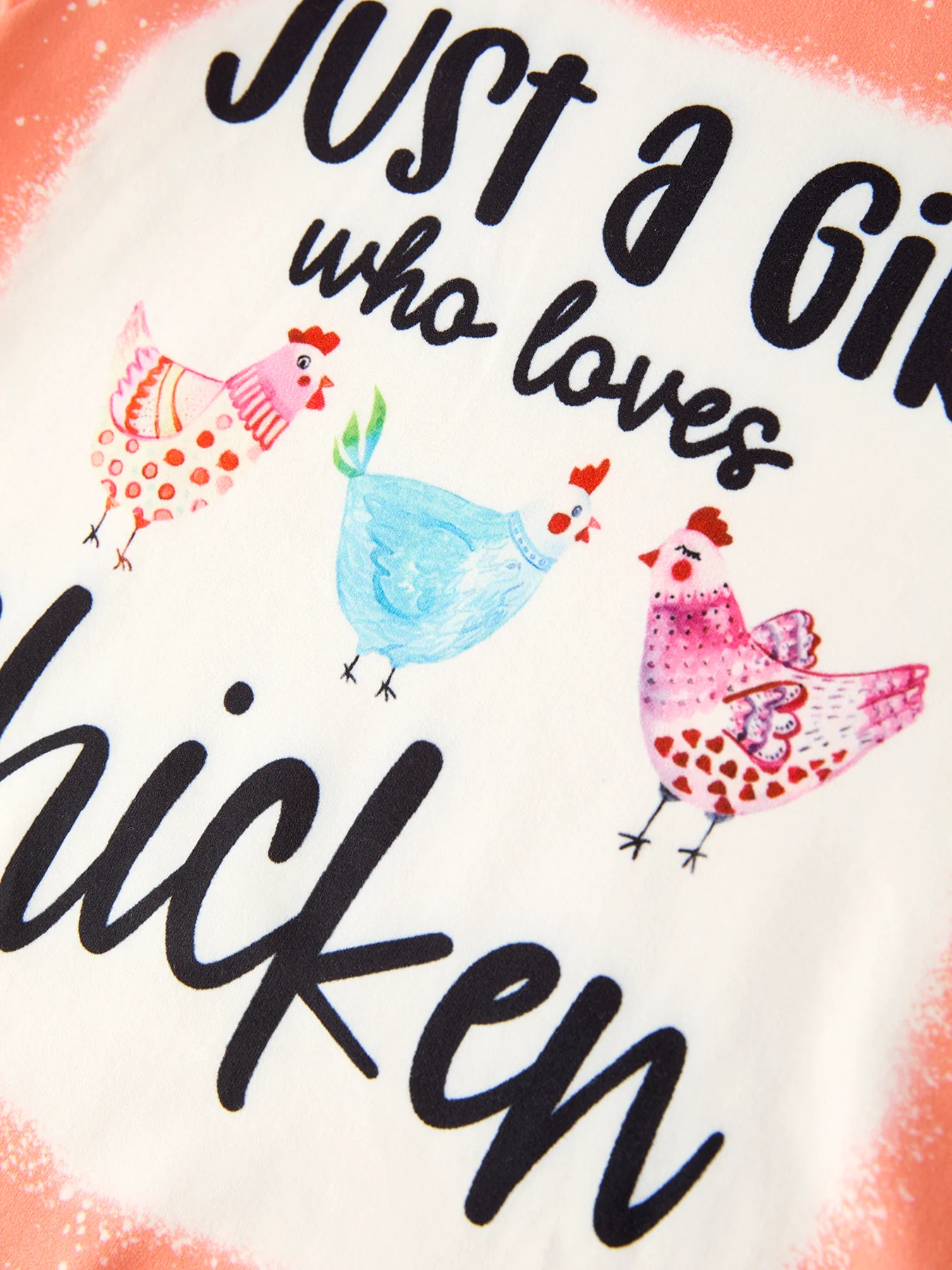 Farm Colorful Chicken Print Top and Flared Pants Set for Girls - Image 4