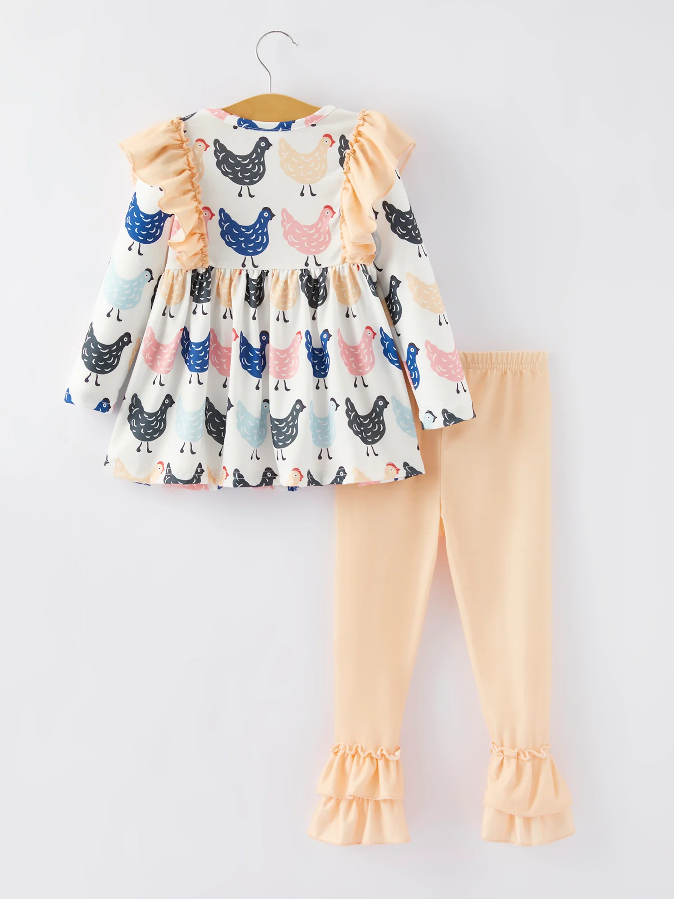 Farm Print Girls Outfit Set - Image 4
