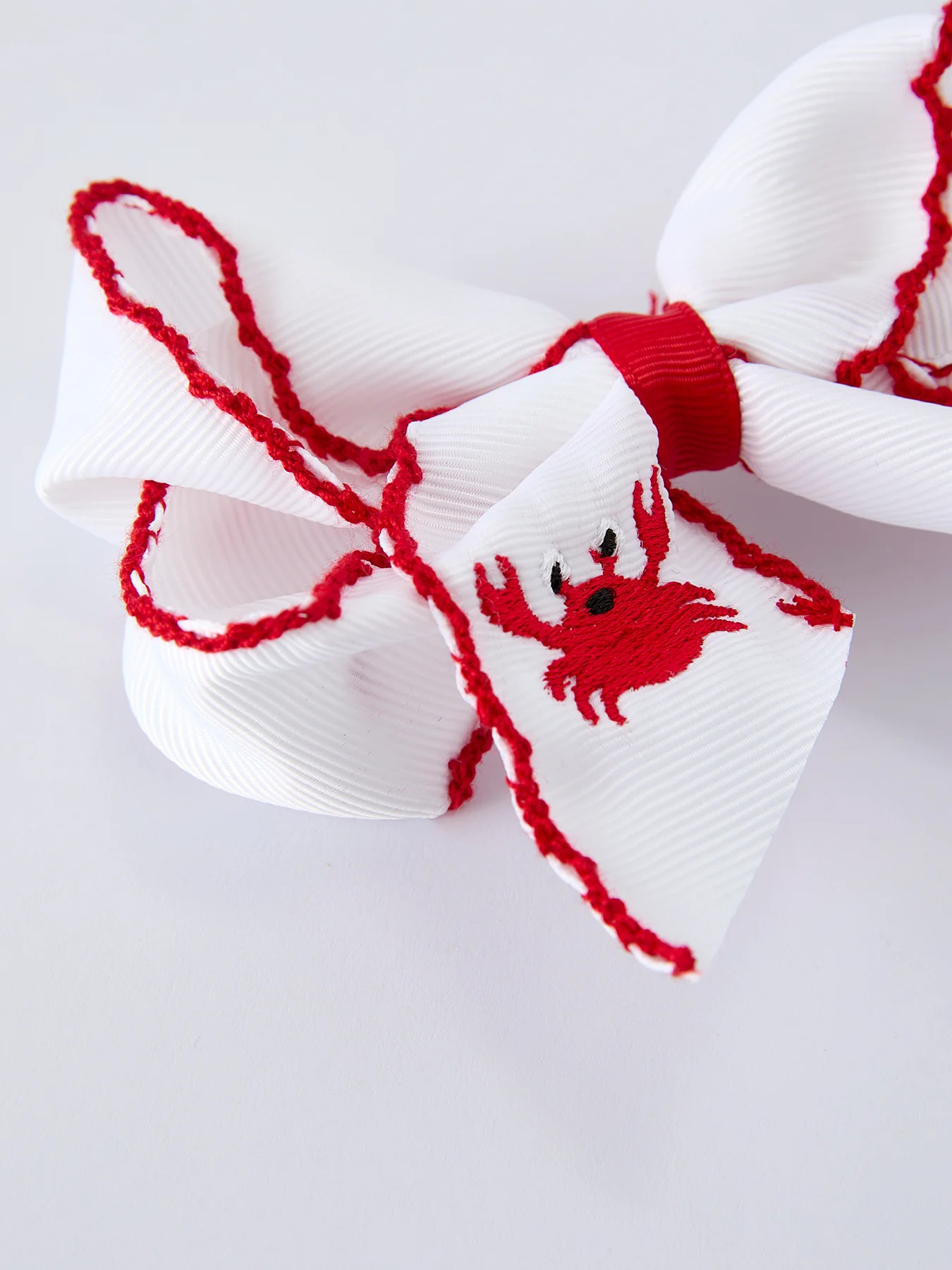 Crab Embroidered Girls Hairpin 4 Inches - Image 4