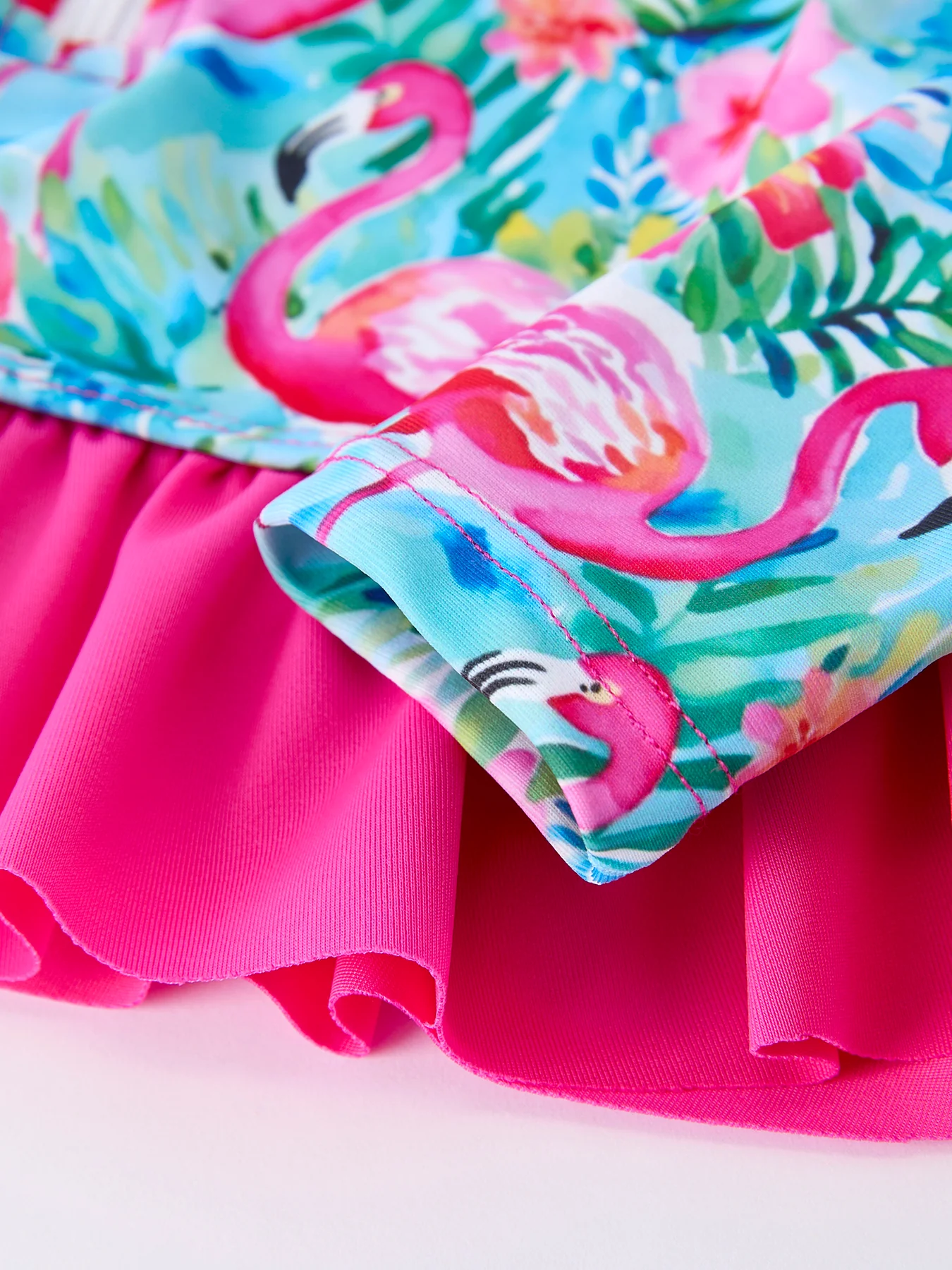 Summer Flamingo Long Sleeve Girl Swimwear Set - Image 5