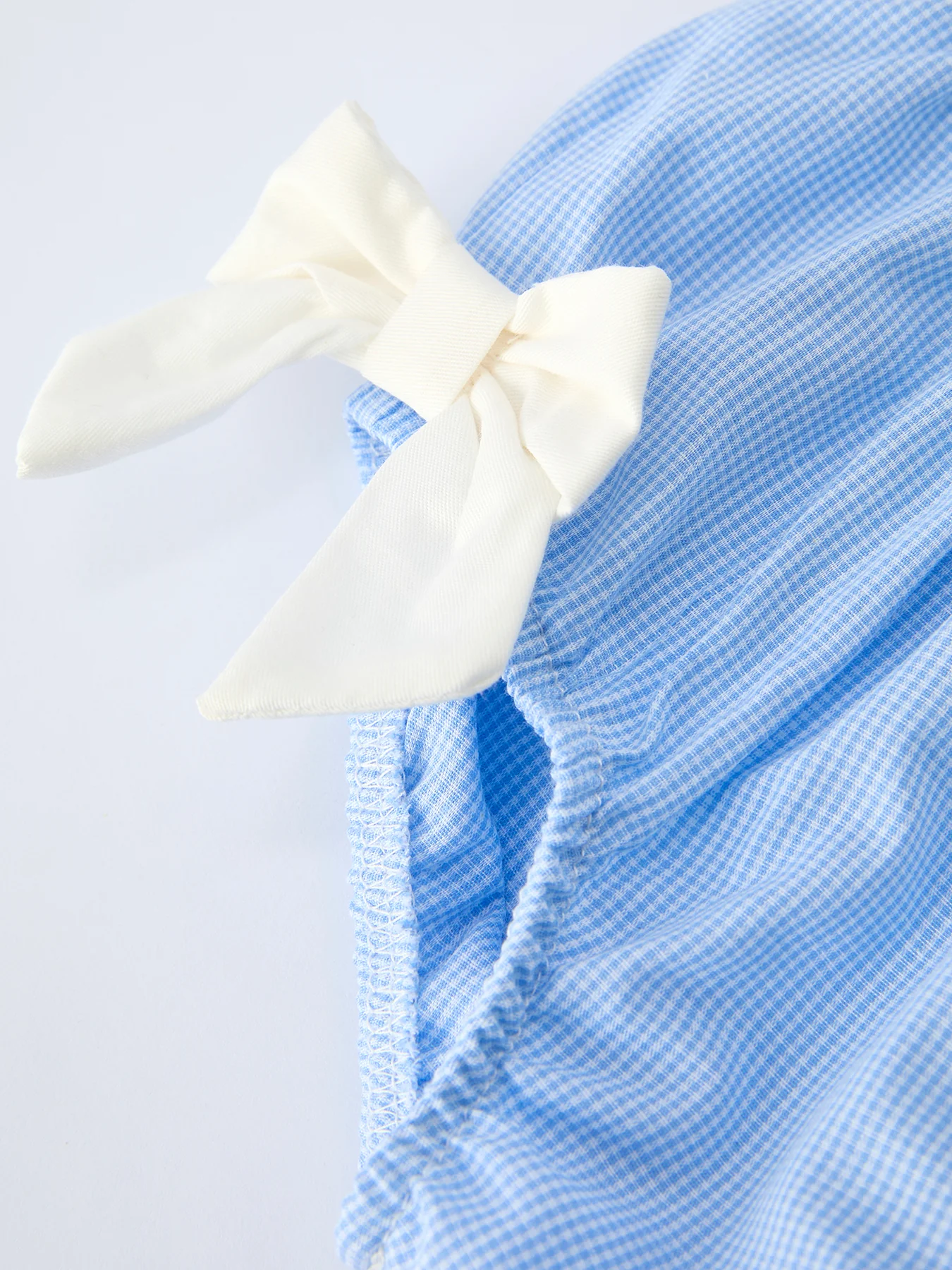Blue Petal Peter Pan Collar Christening Baby Girls Bloomer Set - Image 3