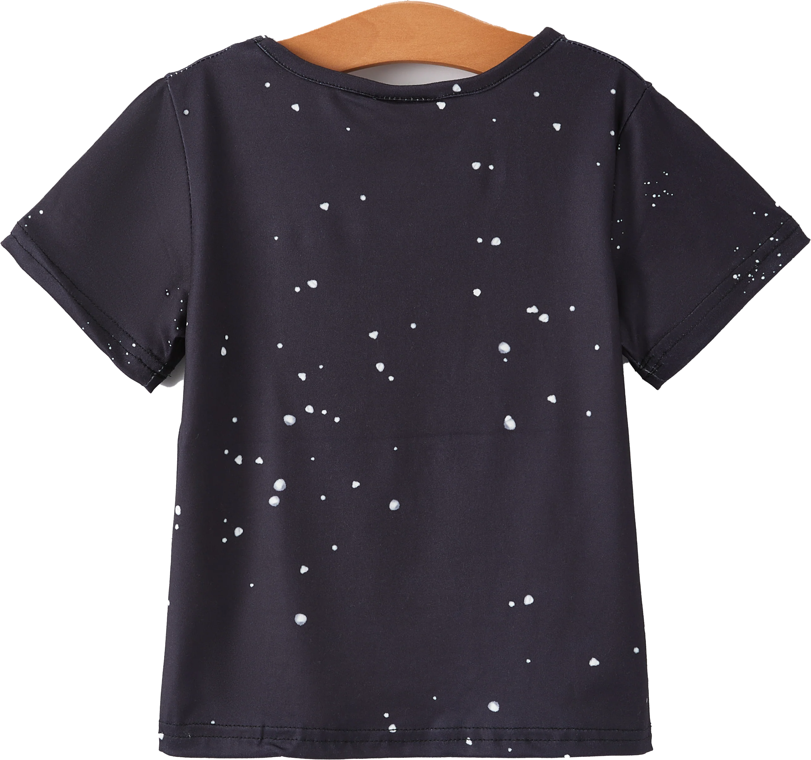 Four piece Baby Girl Leopard Letter Bleached Short Sleeve T-shirt Top Set - Image 6