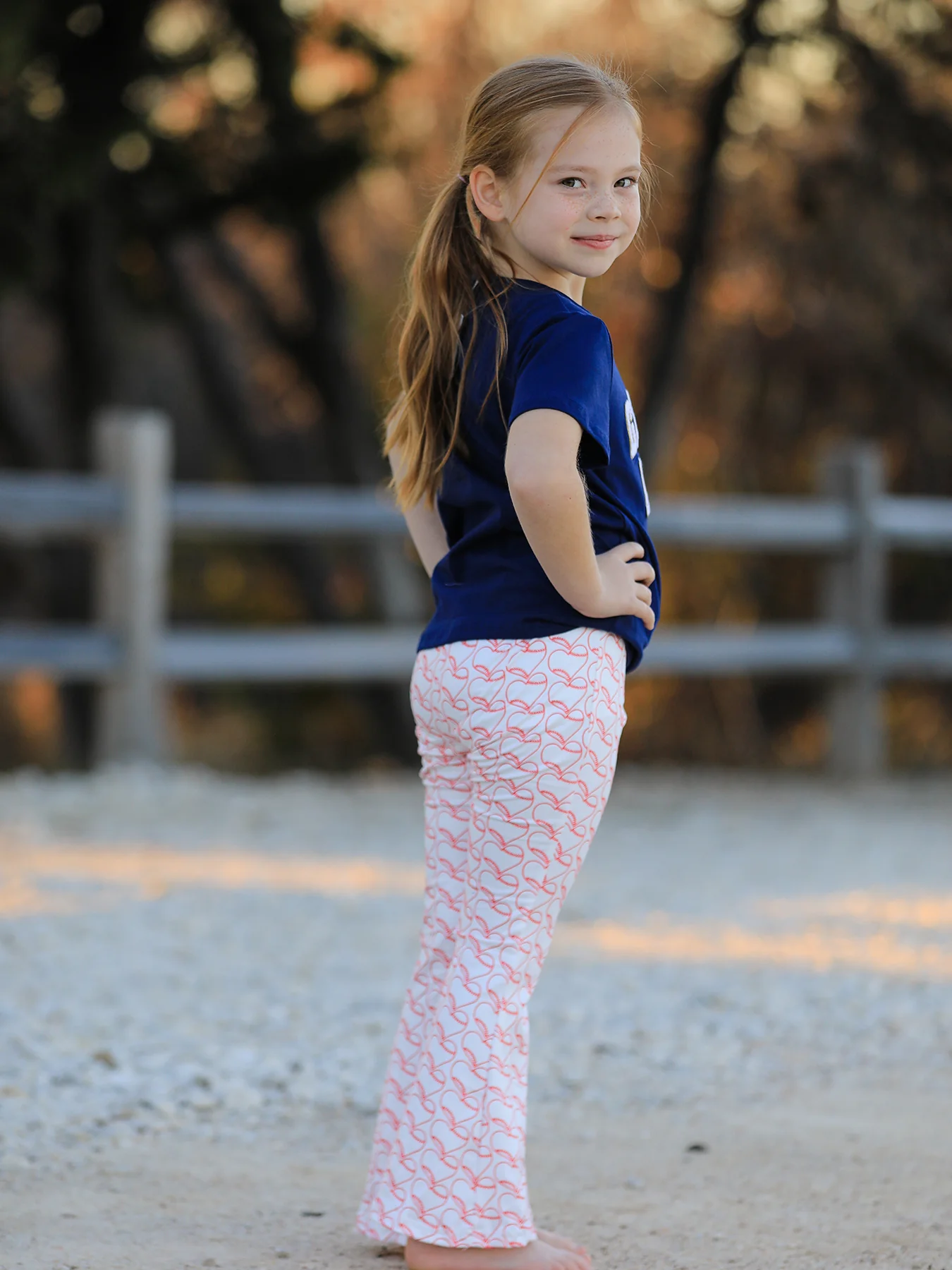 "GAME DAY" Print Top + Pants Girls Set - Image 4