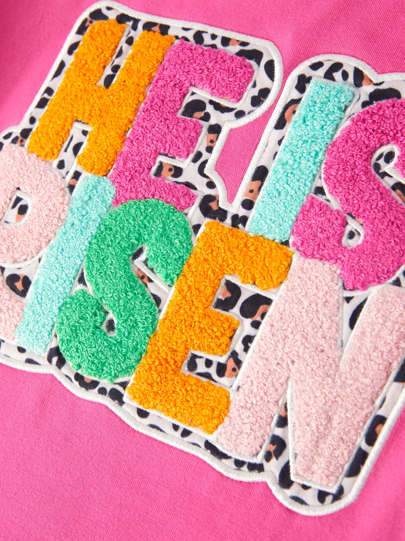 "HE IS RISEN" Applique Leopard Print Girls Set - Image 4