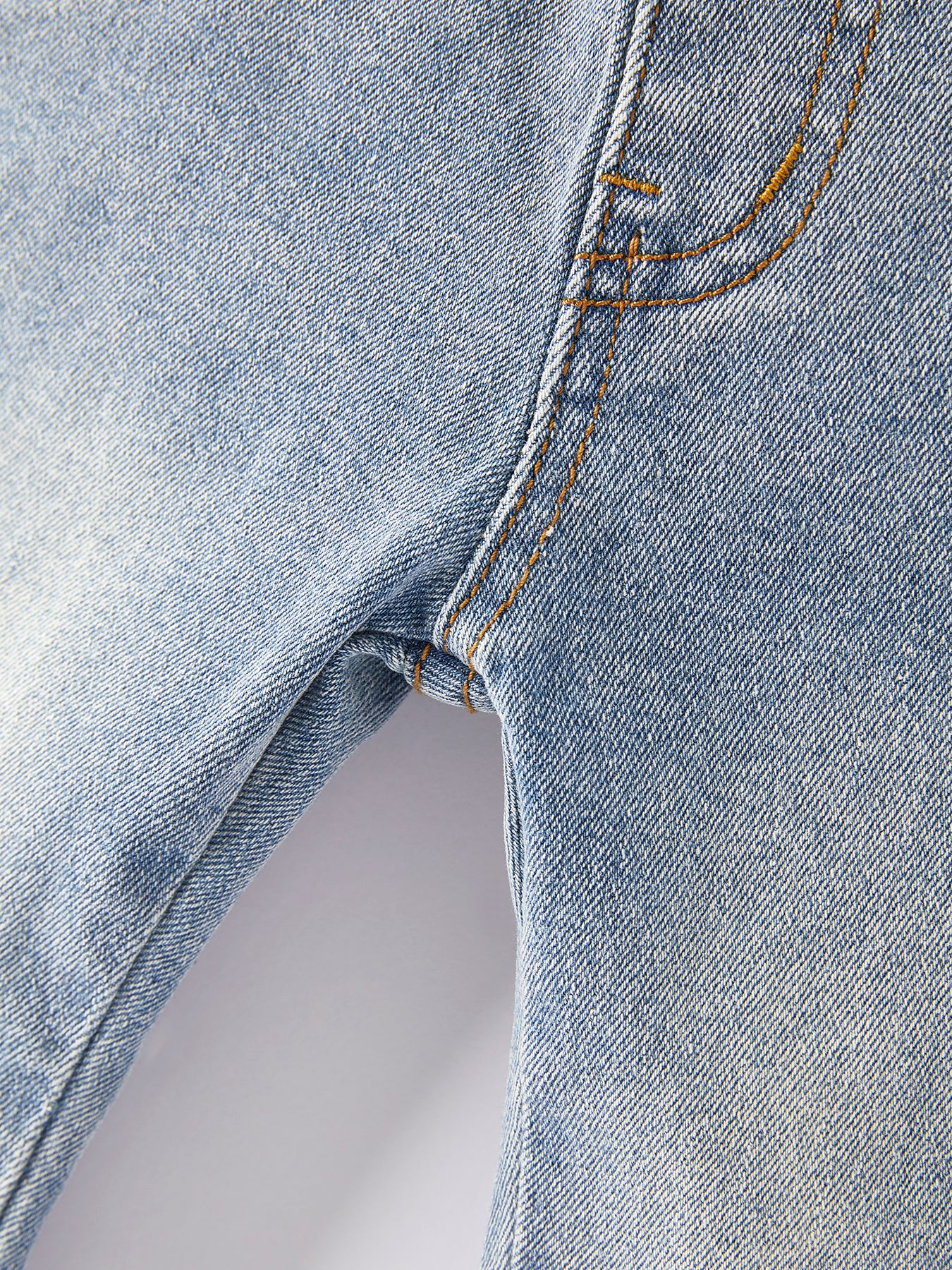 Girls Light Blue Denim Bell Denim Pants - Image 3