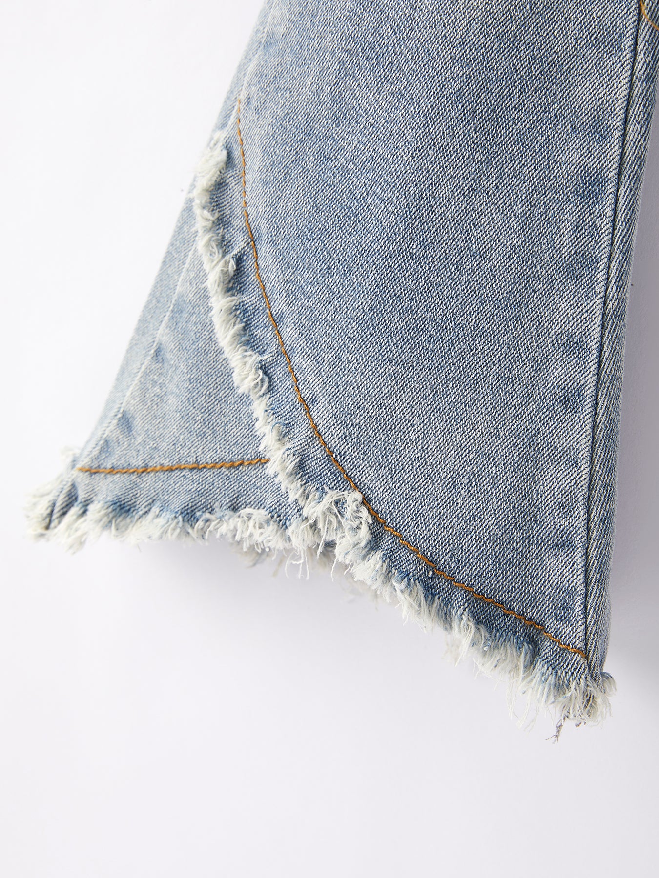 Girls Light Blue Denim Bell Denim Pants - Image 4
