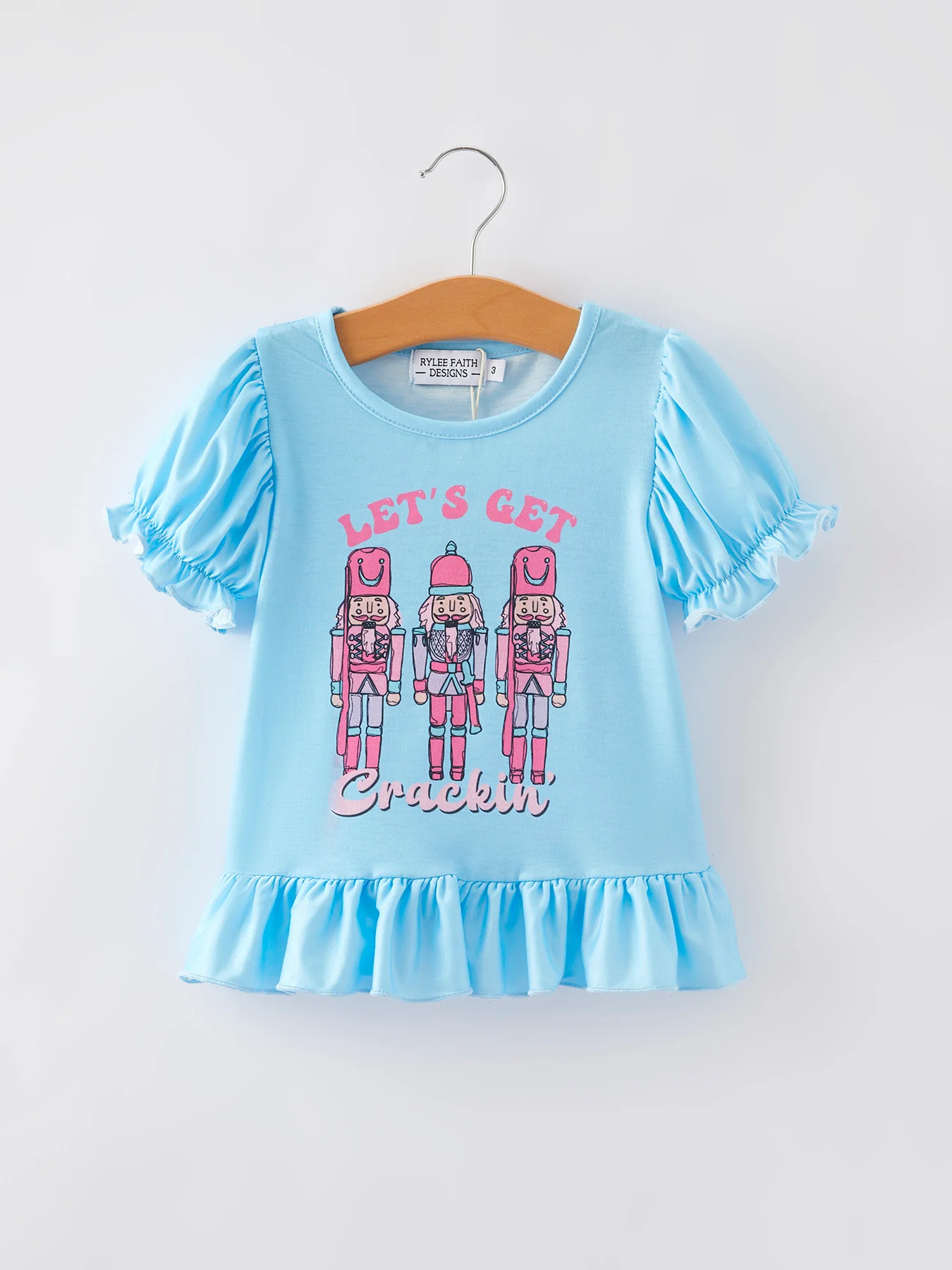 Girls Character Print Blue Outfit Set - Image 3