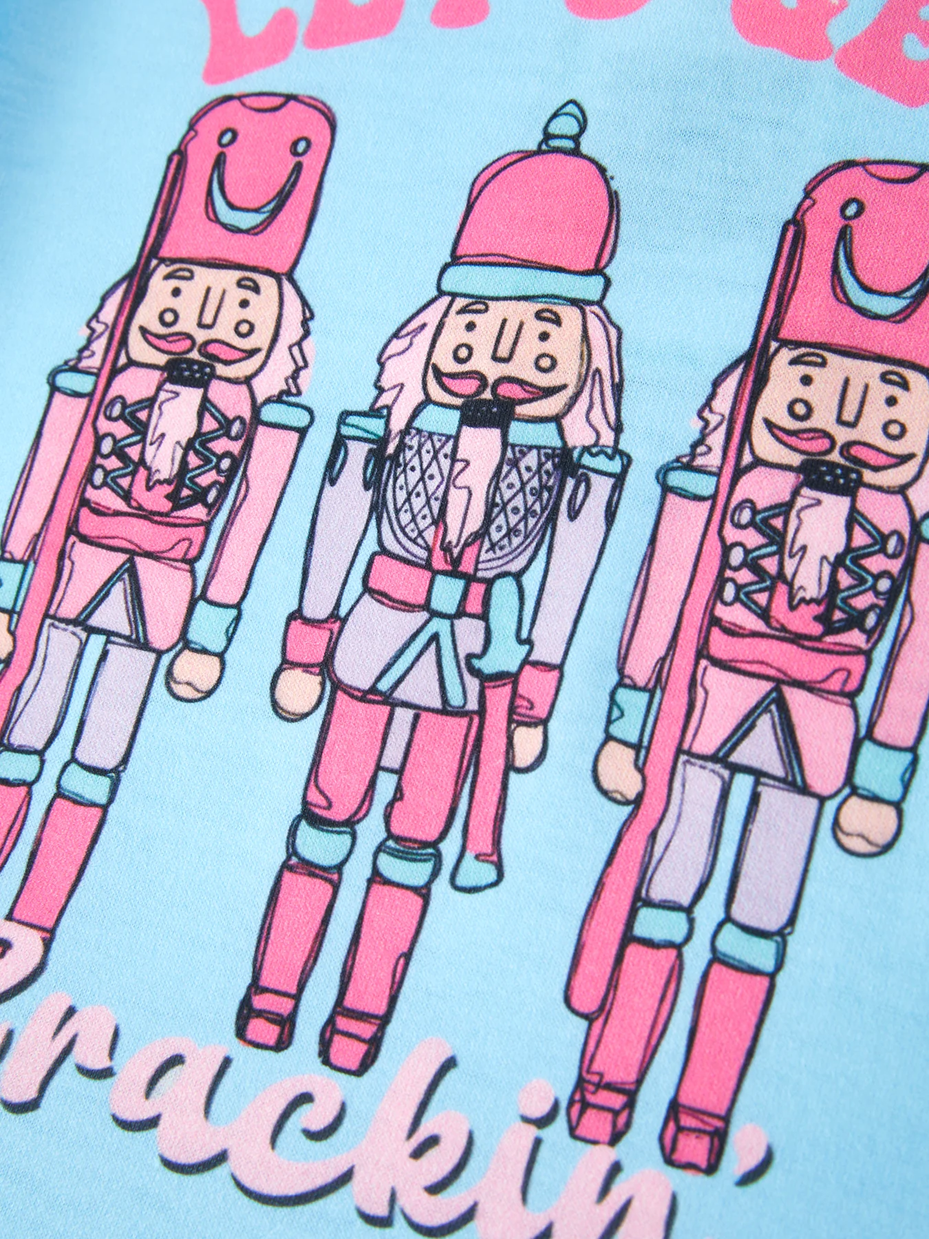 Girls Character Print Blue Outfit Set - Image 5