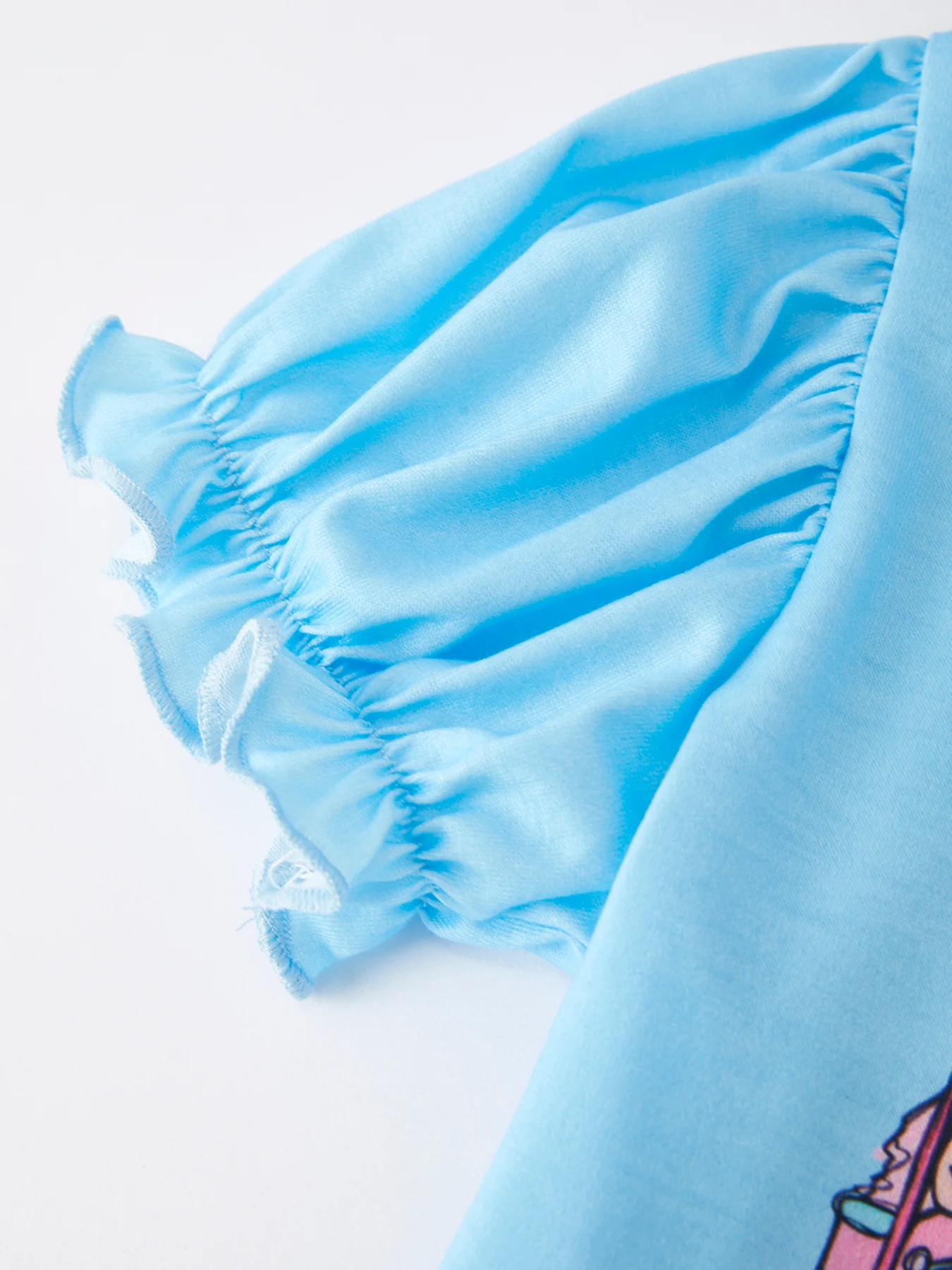 Girls Character Print Blue Outfit Set - Image 6