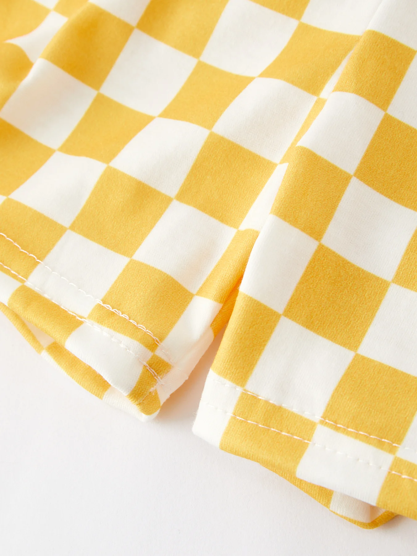 Girls Yellow Plaid Pink Green Jumpsuit Three Pieces - Image 4