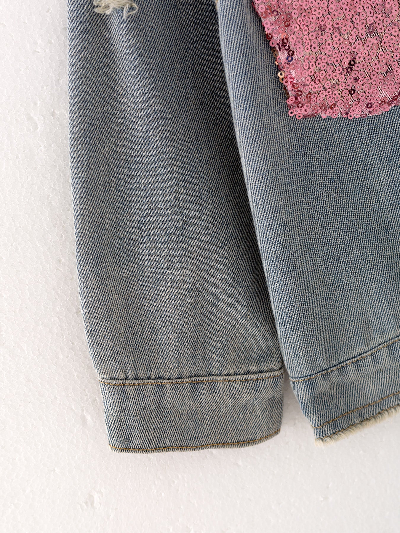 Girls Sequins Denim Jacket - Image 5