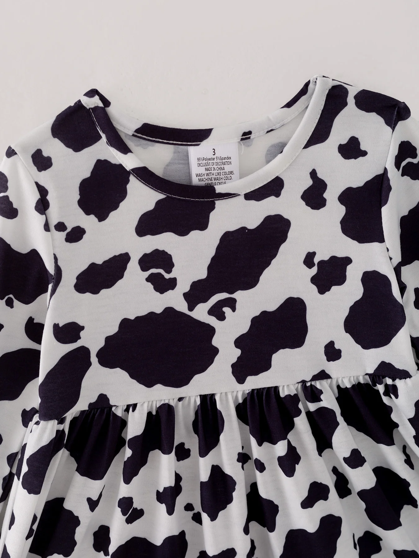 Girls Dress Of 3 Pcs In One Package Fall Print Girls Dress - Image 6