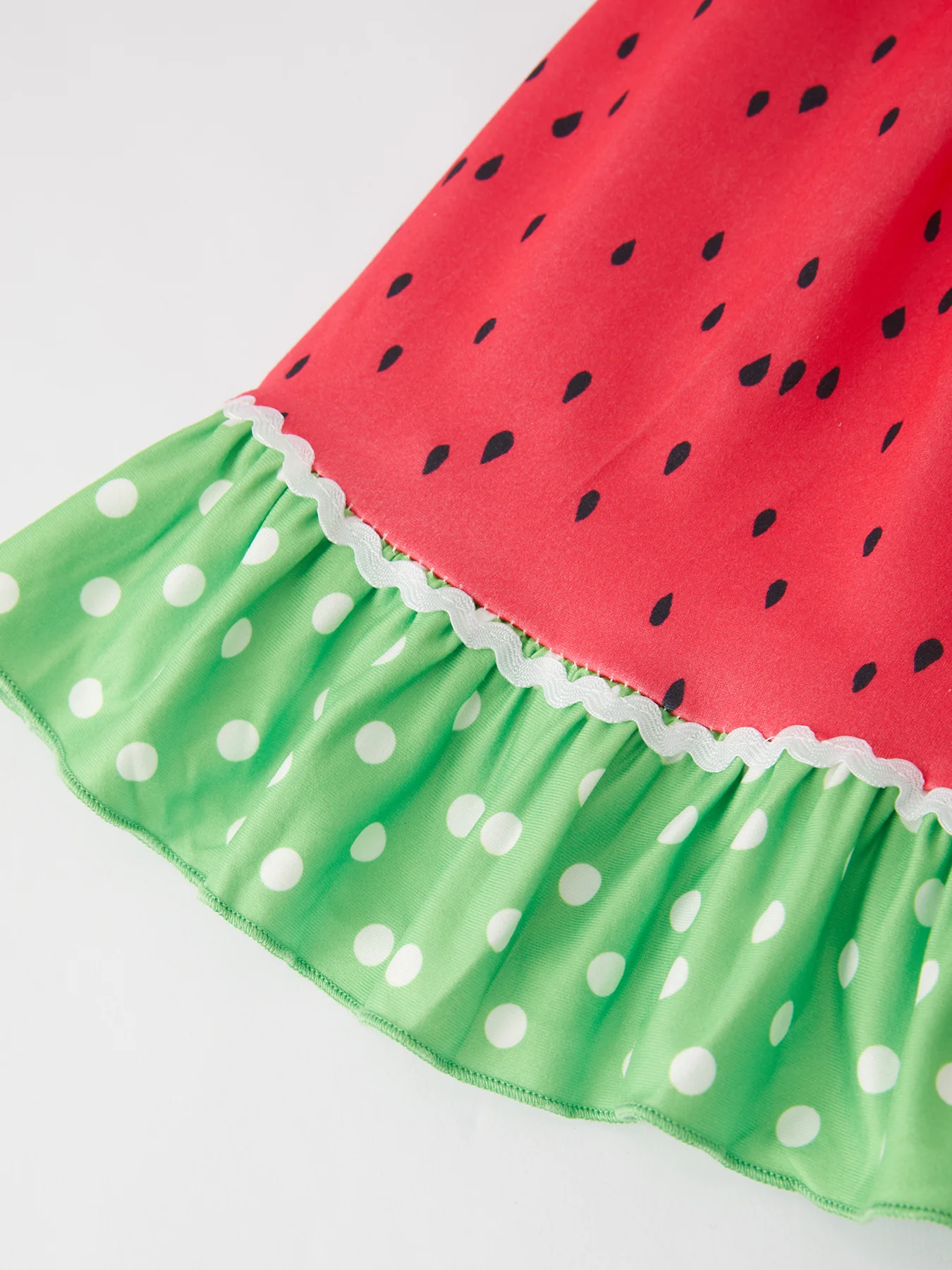 Girls Spring and Summer Watermelon Suspender Dress - Image 5