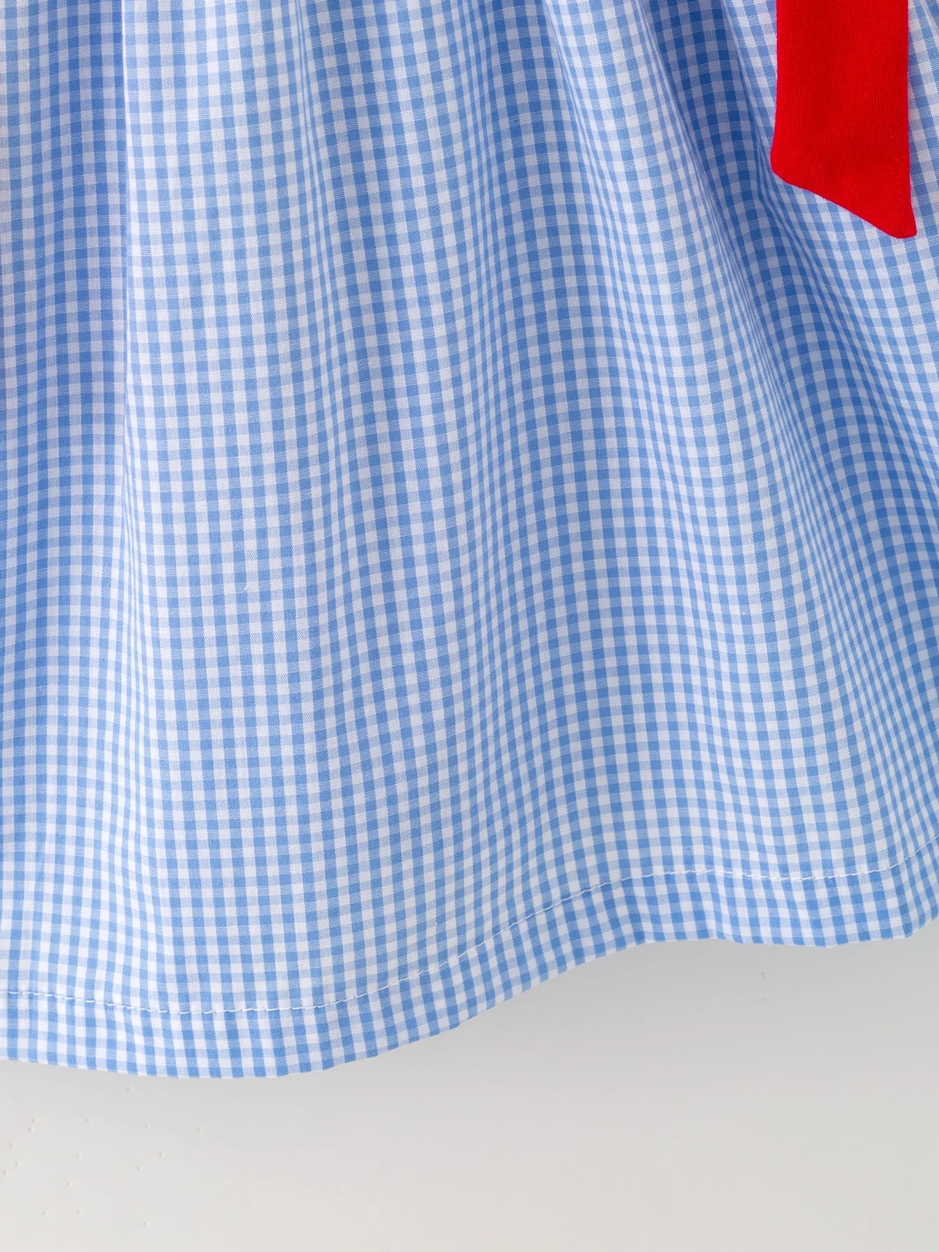 Toddler Girls Baseball Smocked Dress – Blue Plaid Summer Outfit - Image 4