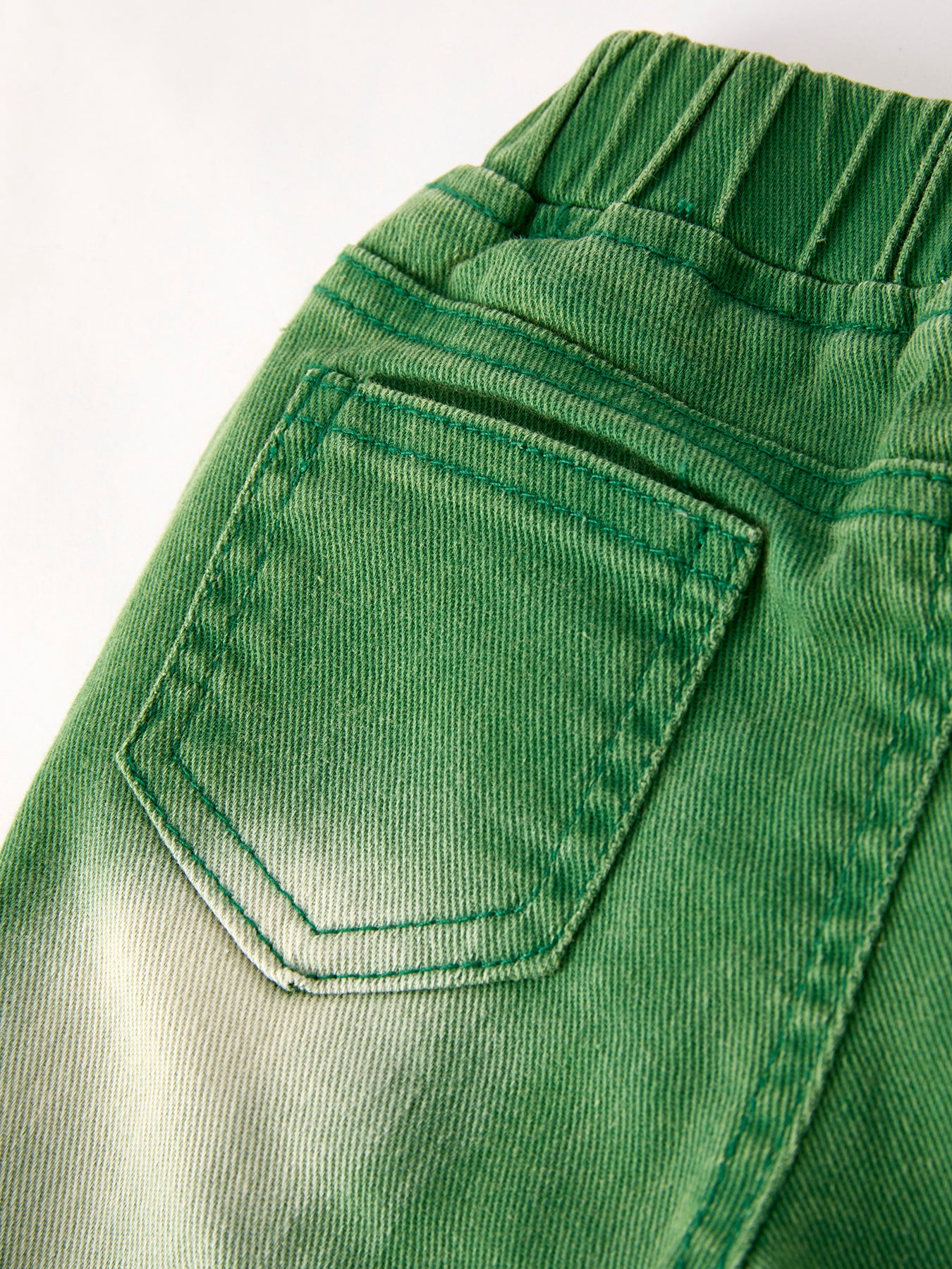Green Flared Elastic Jeans - Image 5