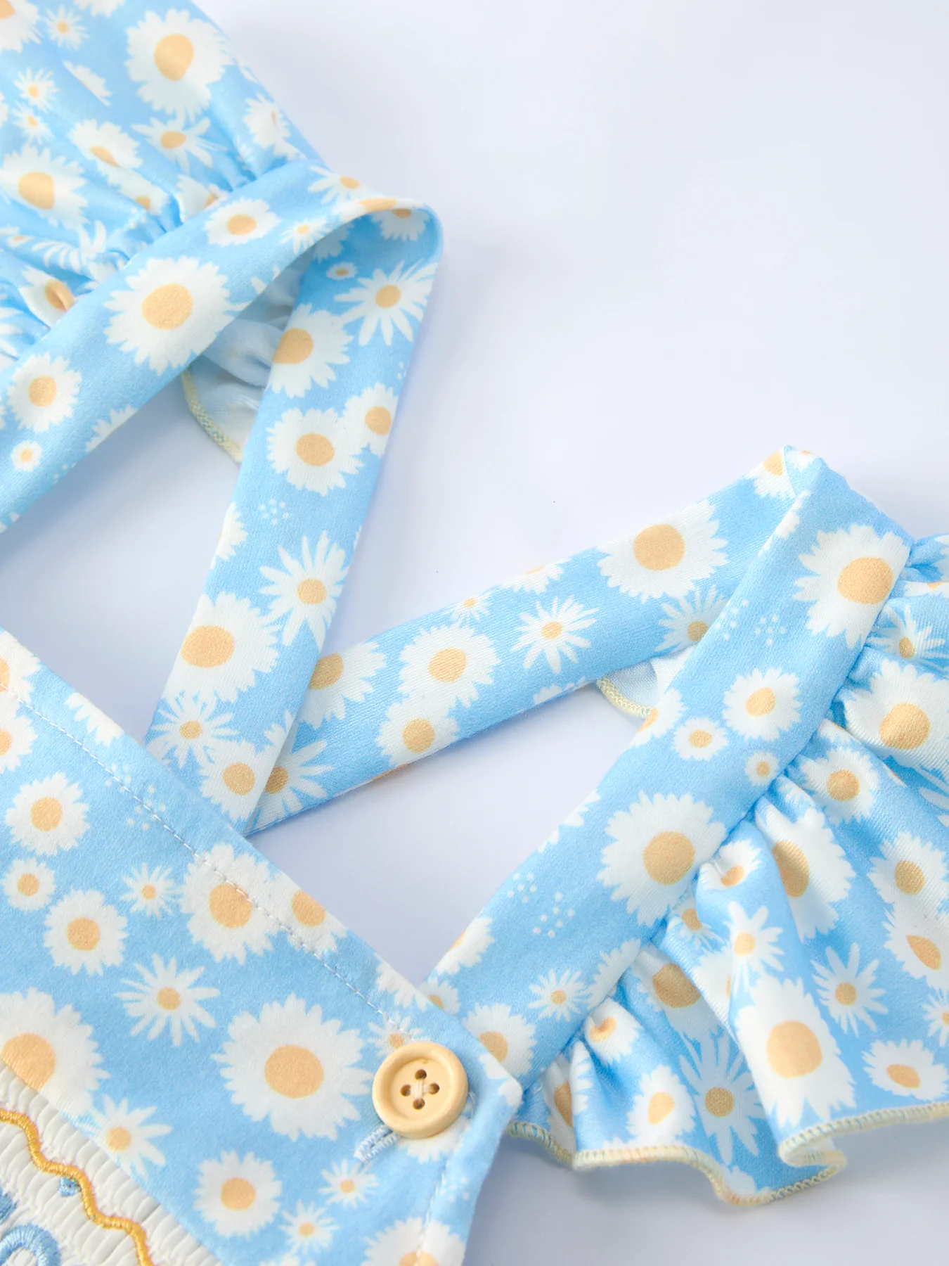 PREORDER "MAMA'S BESTIE "Daisy Smocked Ruffle Dress - Image 3