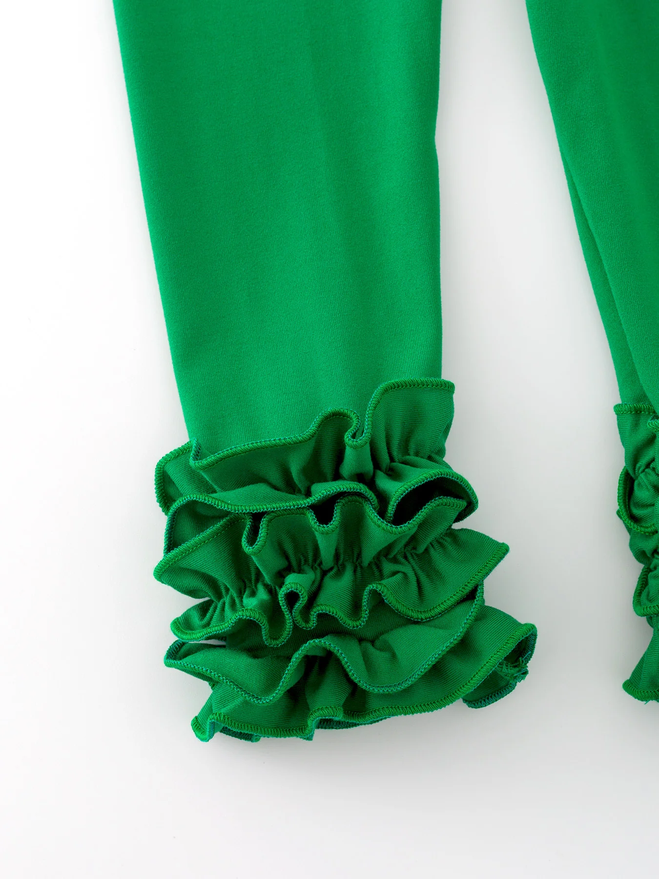 Green Milk Silk Ruffled Legging - Image 4