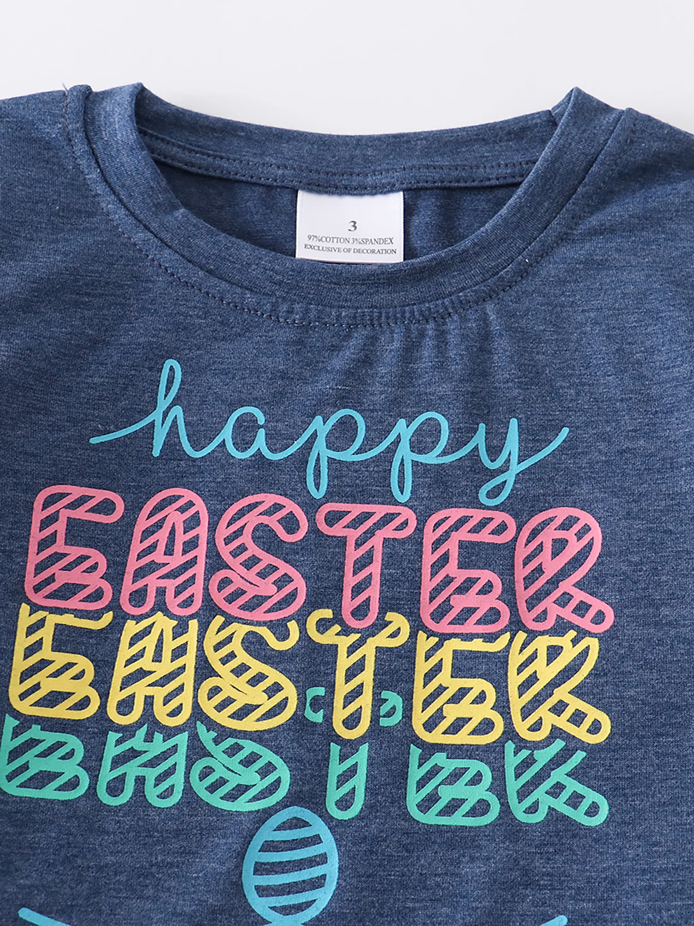 Navy "happy easter" top - Image 3