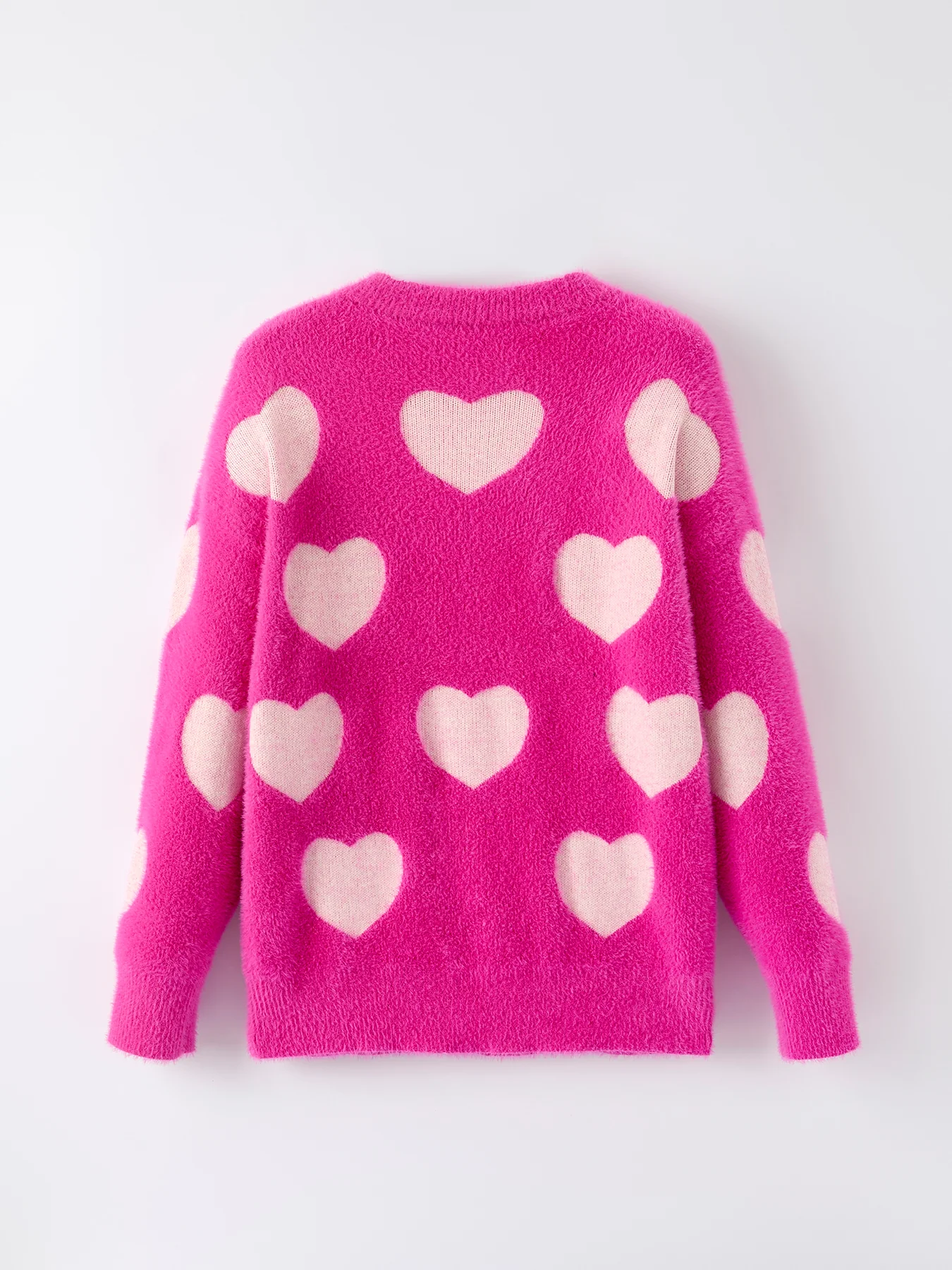 Pink Mommy & Me Heart Print Knit Pullover Sweater - Image 4