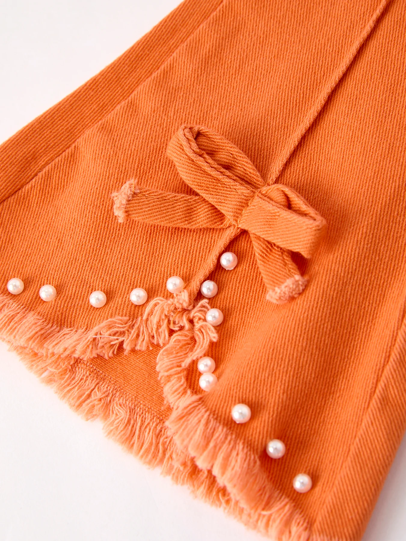 Orange Flared Elastic Jeans - Image 4