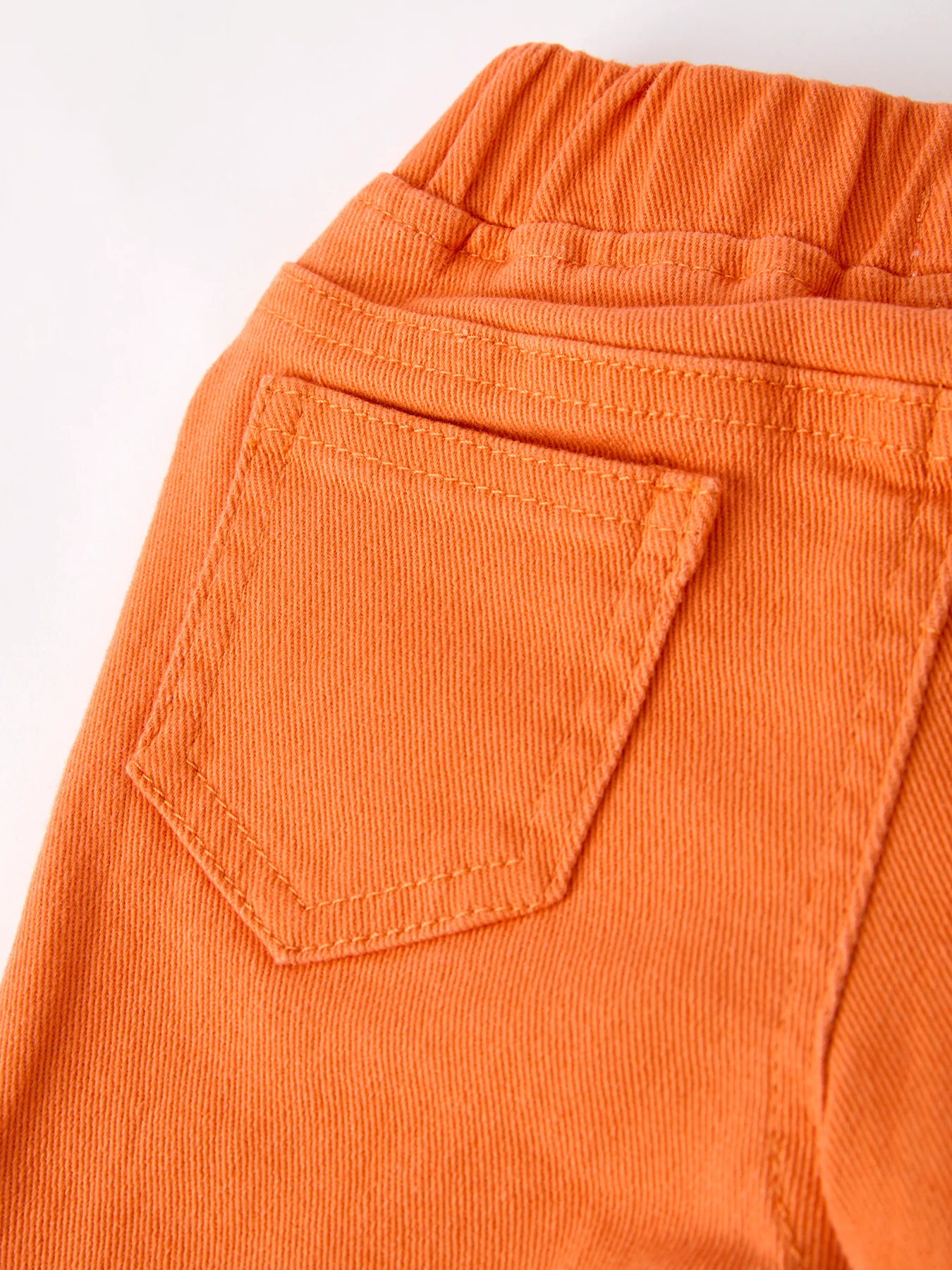 Orange Flared Elastic Jeans - Image 5