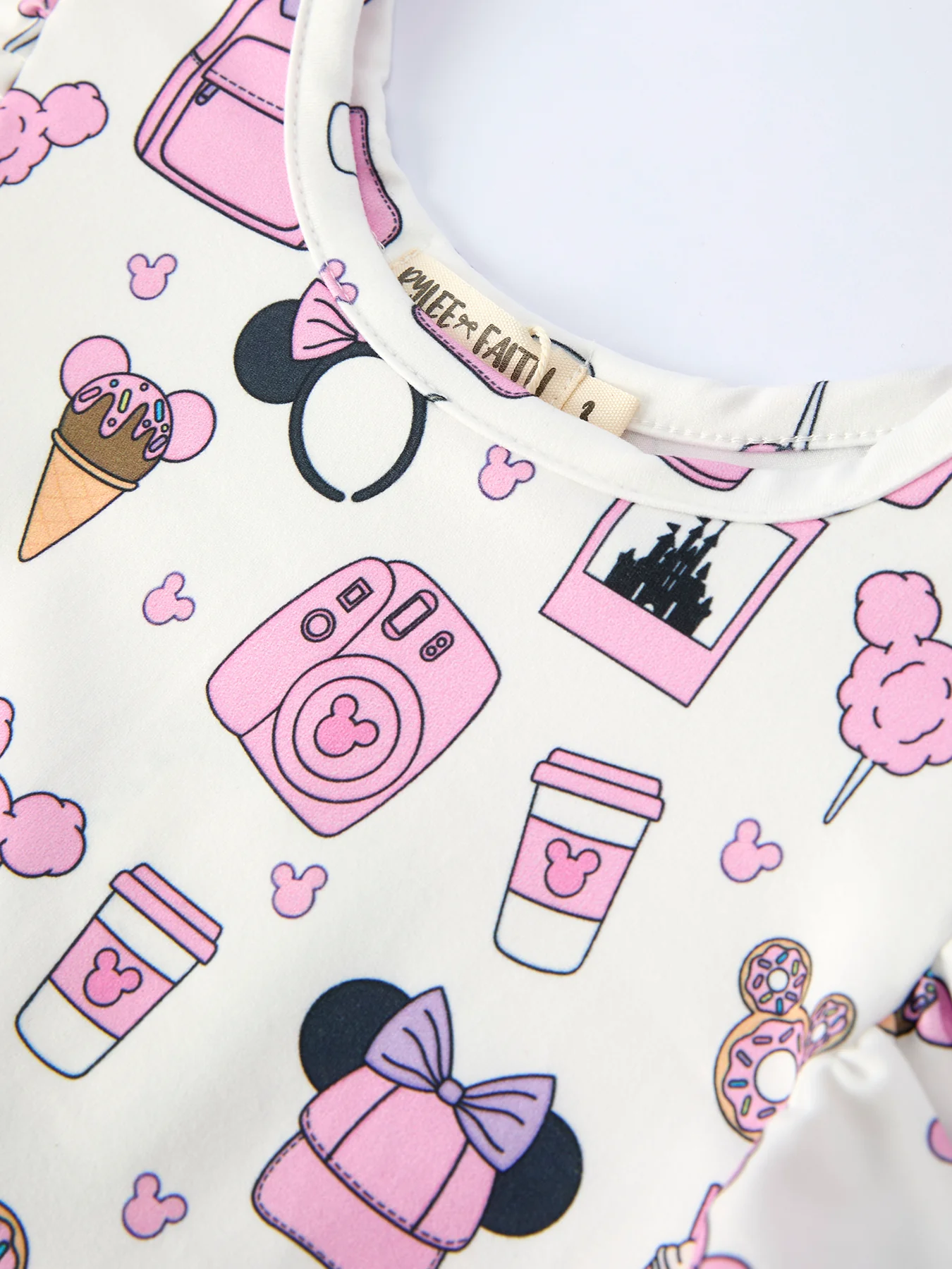 Magical Pink Character Camera Print Girls Twirl Dress - Image 3