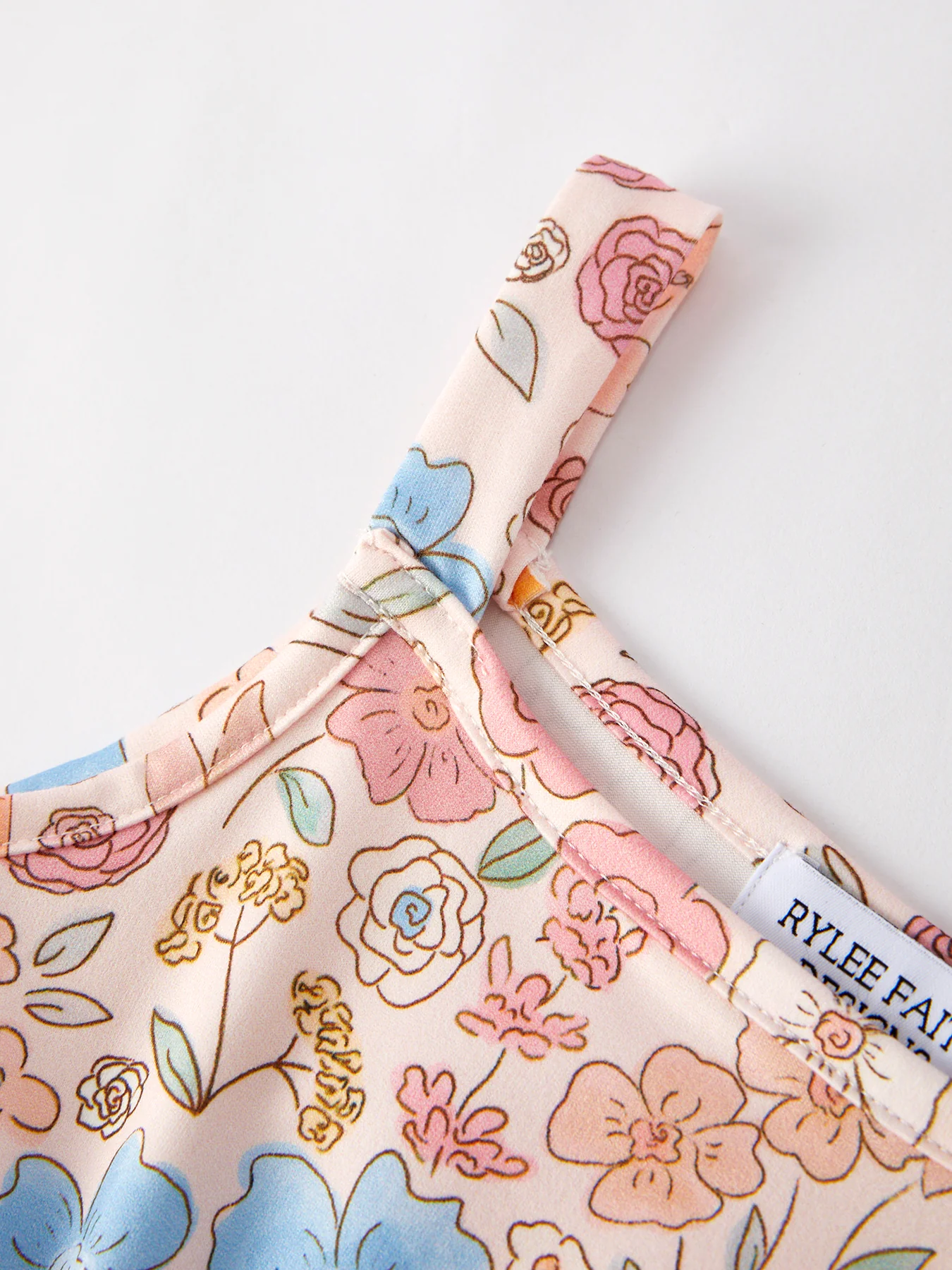 Easter Bunny Floral Print Girls Sling Flared Jumpsuit - Image 3