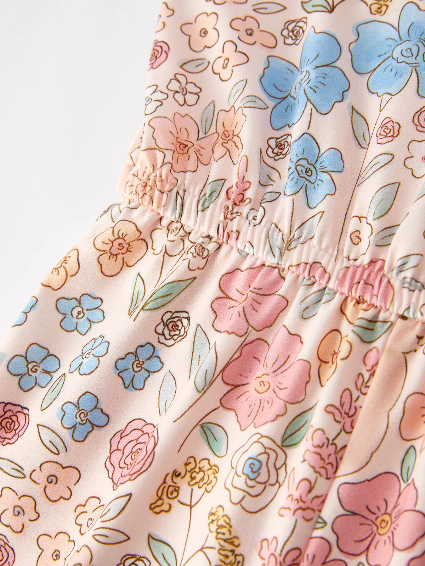 Easter Bunny Floral Print Girls Sling Flared Jumpsuit - Image 4