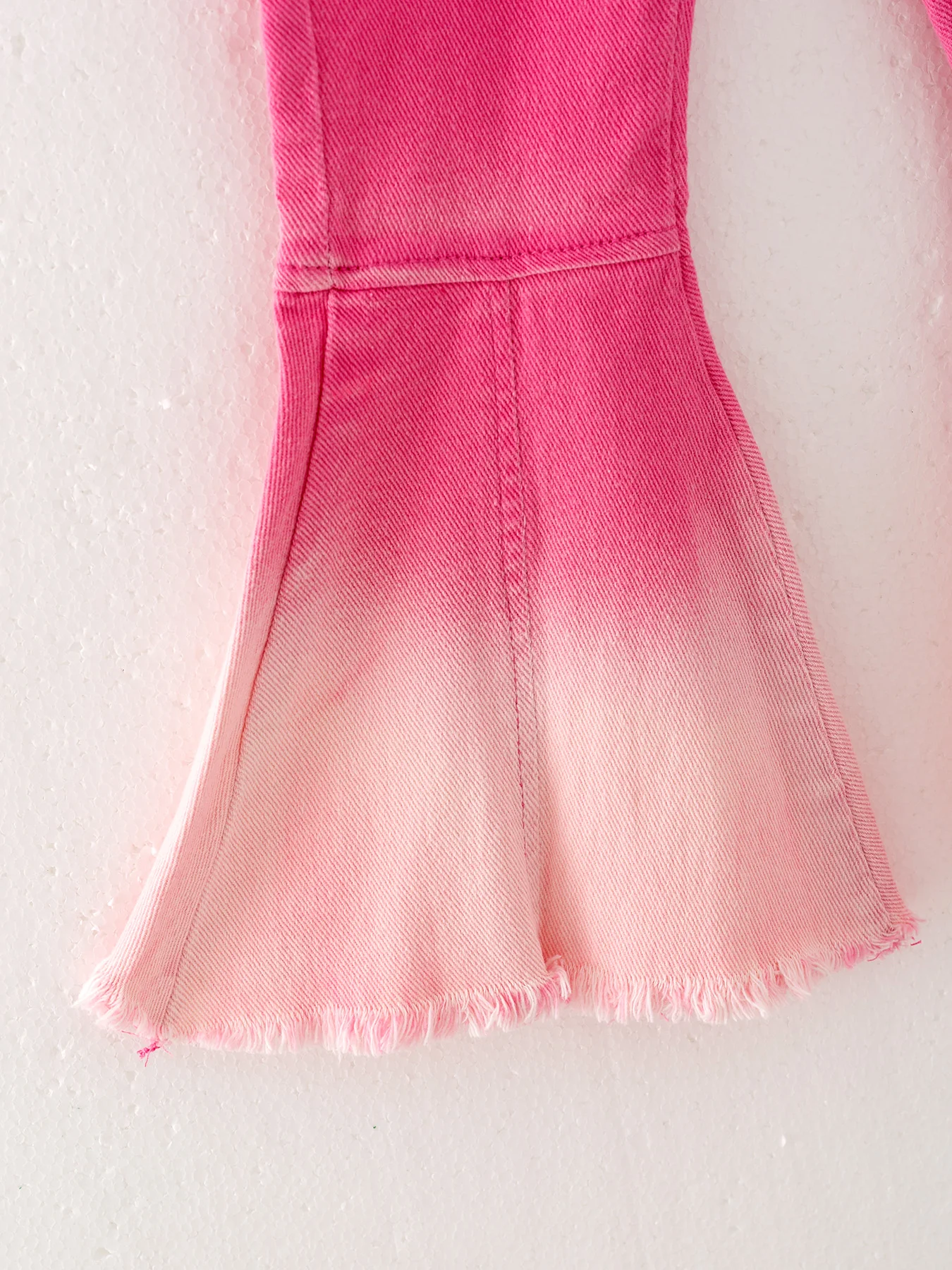 Pink Gradient Denim Flared Pants - Image 3